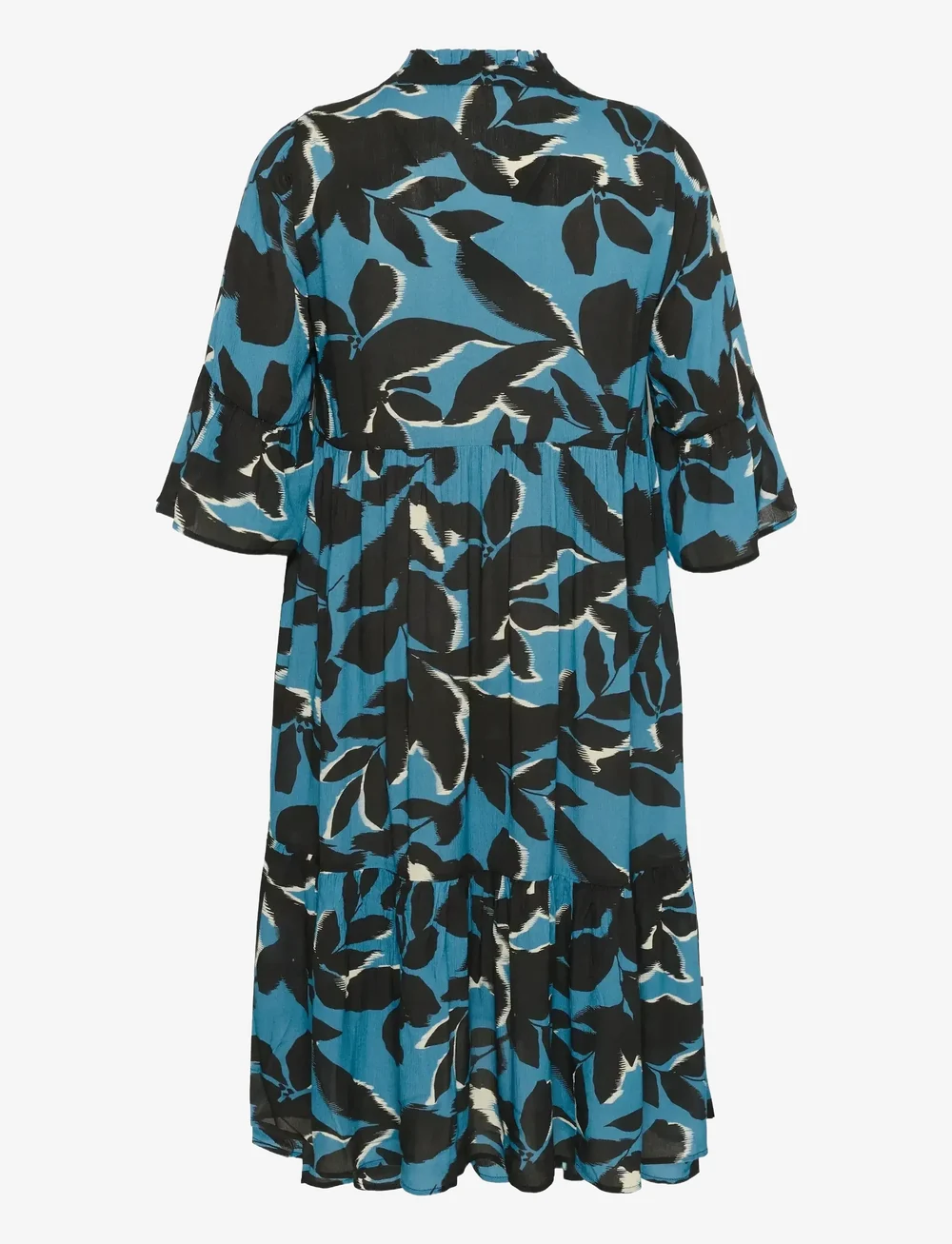 Kaffe Curve - KCkerry Ami Dress - sommerkleider - windward blue/black flower - 2