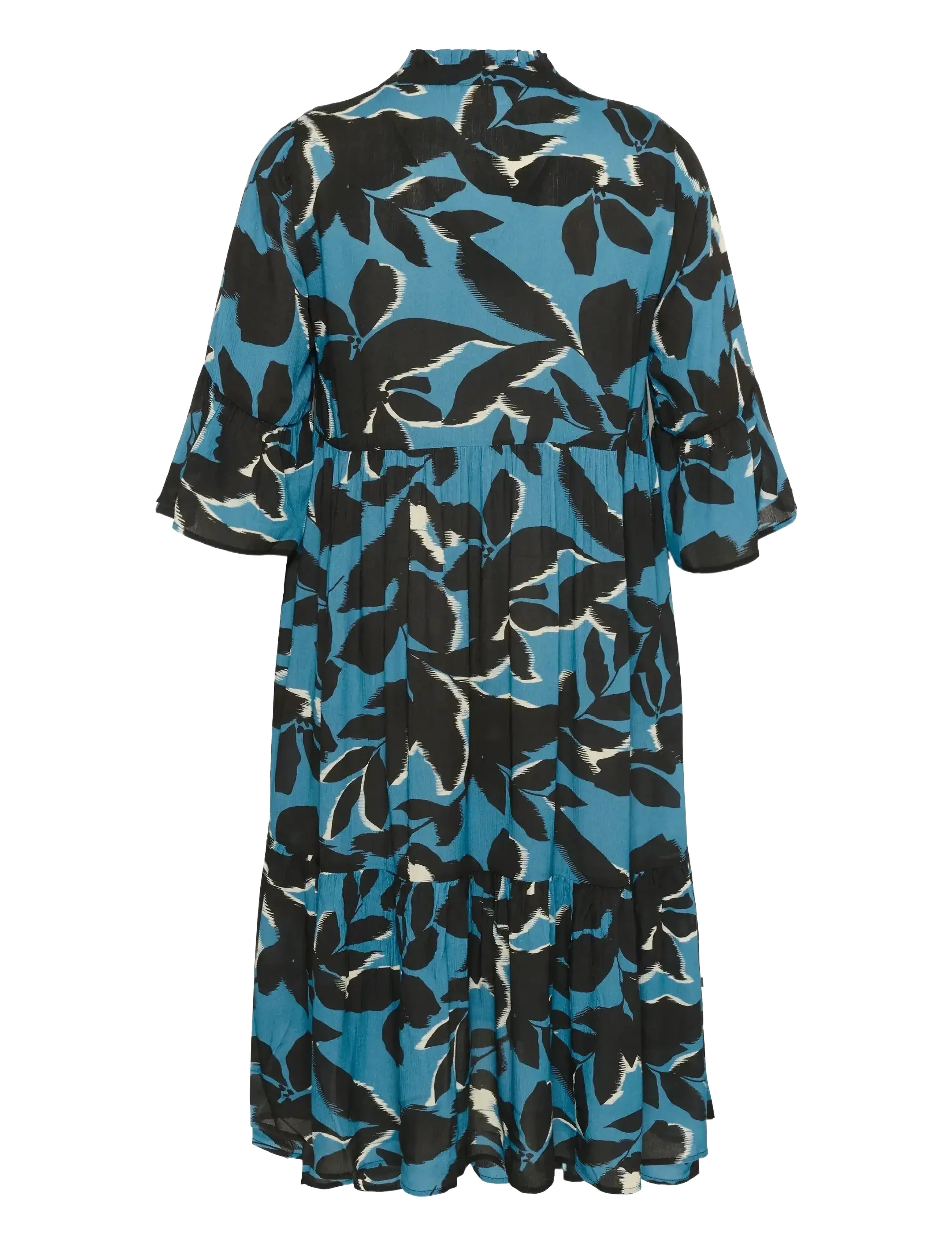 Kaffe Curve - KCkerry Ami Dress - windward blue/black flower - 2