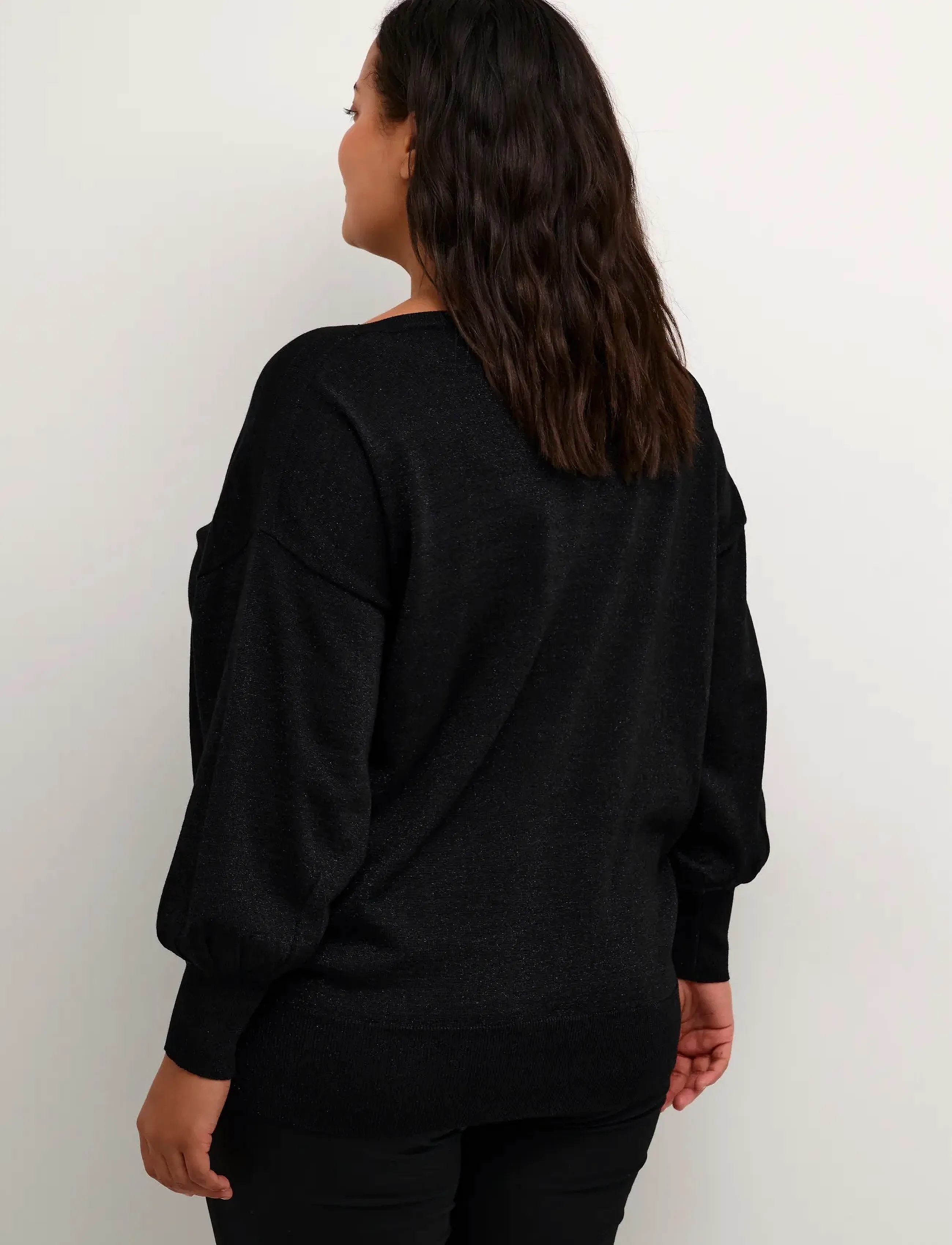 Kaffe Curve - KCregitta Knit Pullover - tröjor - black deep - 4