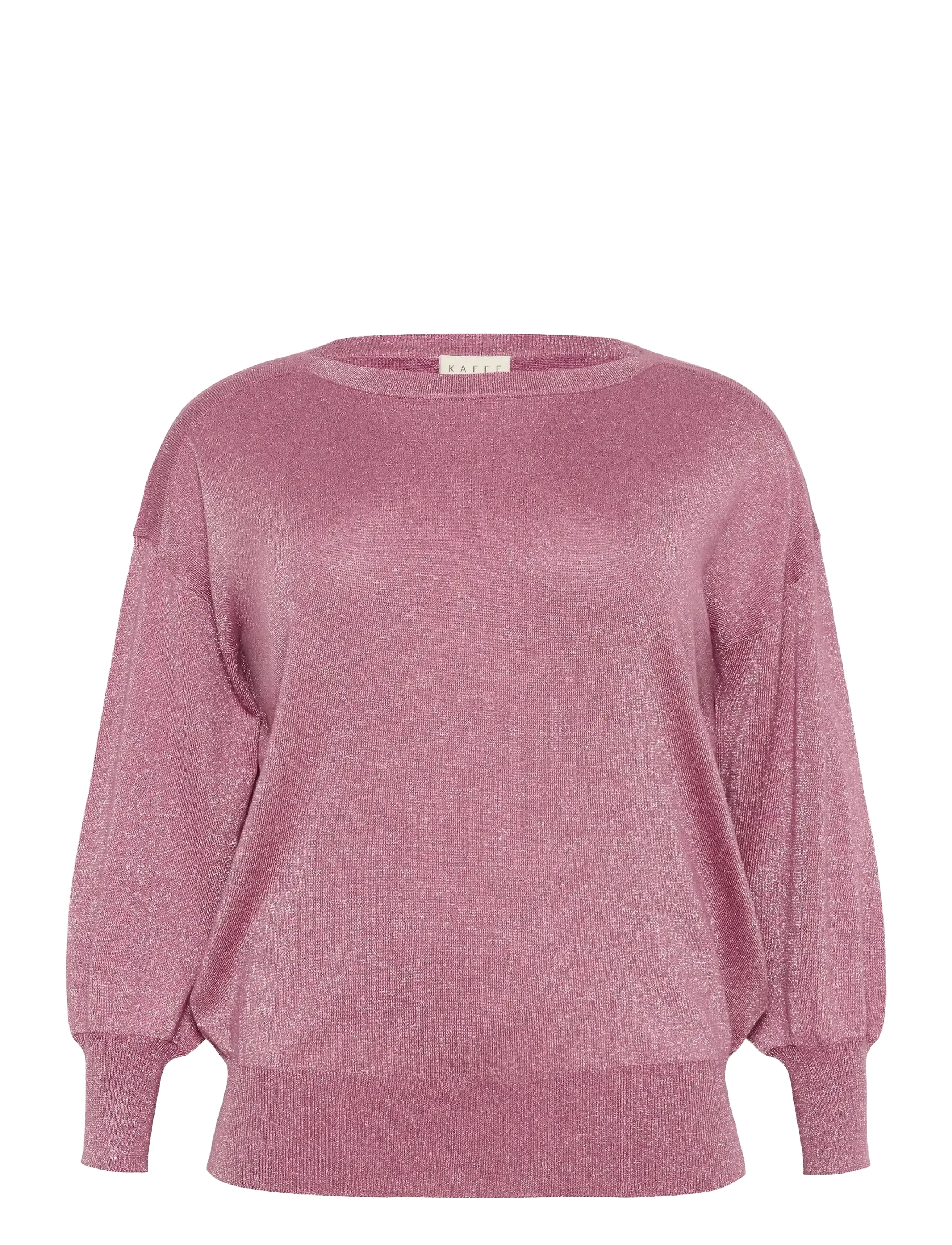 Kaffe Curve KCregitta Knit Pullover - Tøj - TULIPWOOD / pink/rose