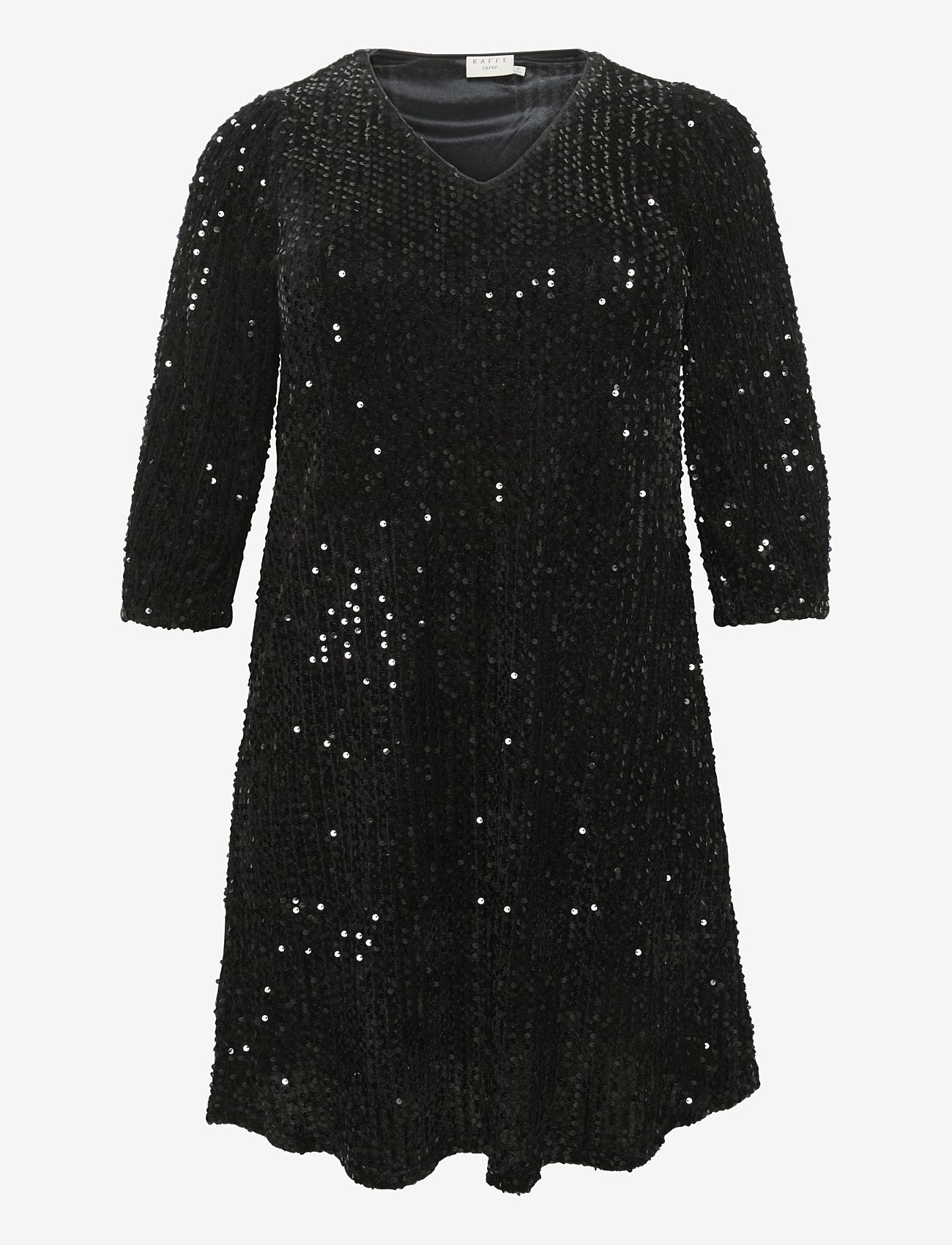 Kaffe Curve - KCbente Sequin Dress - ballīšu apģērbs par outlet cenām - black deep - 0