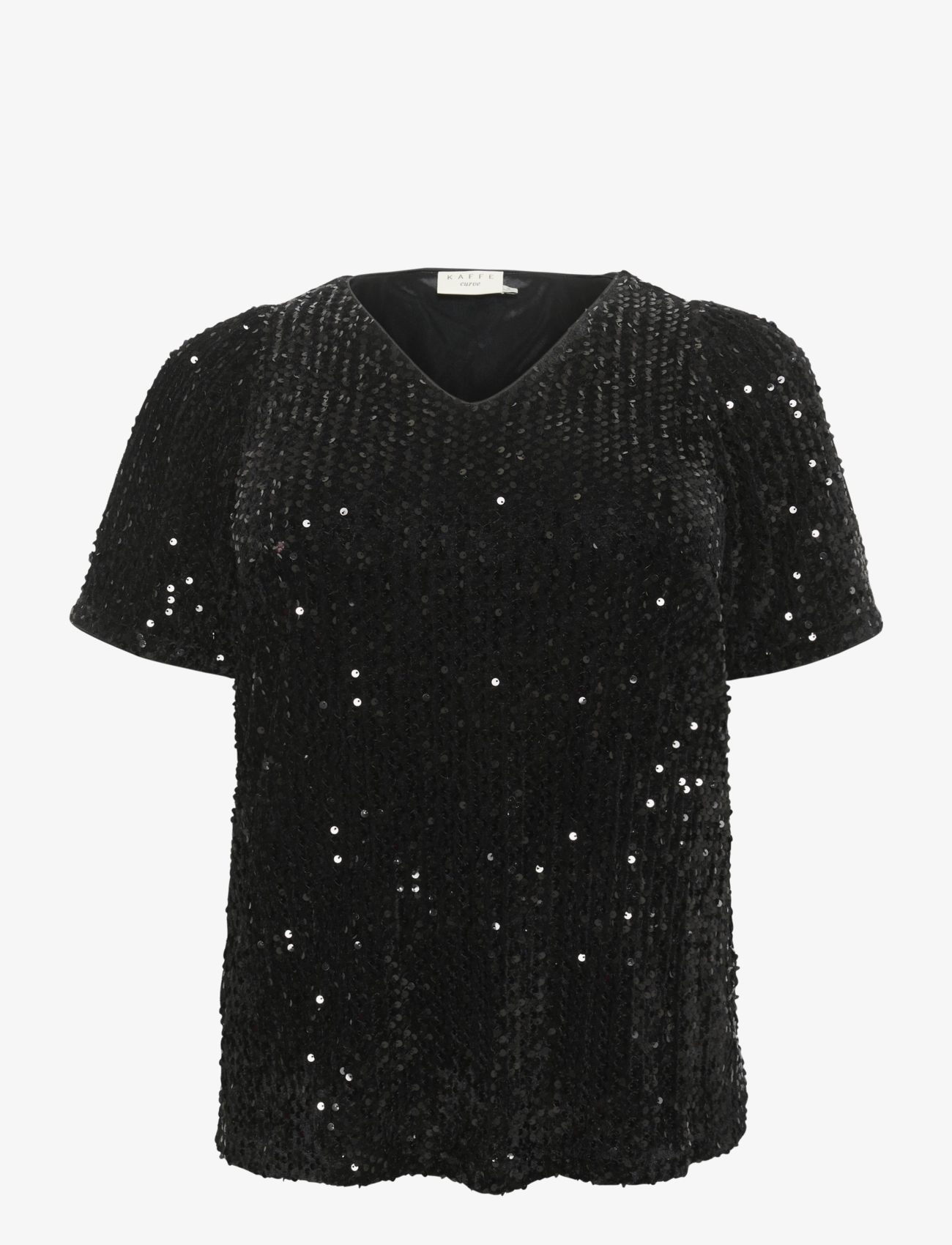 KCbente V-Neck Blouse - BLACK DEEP