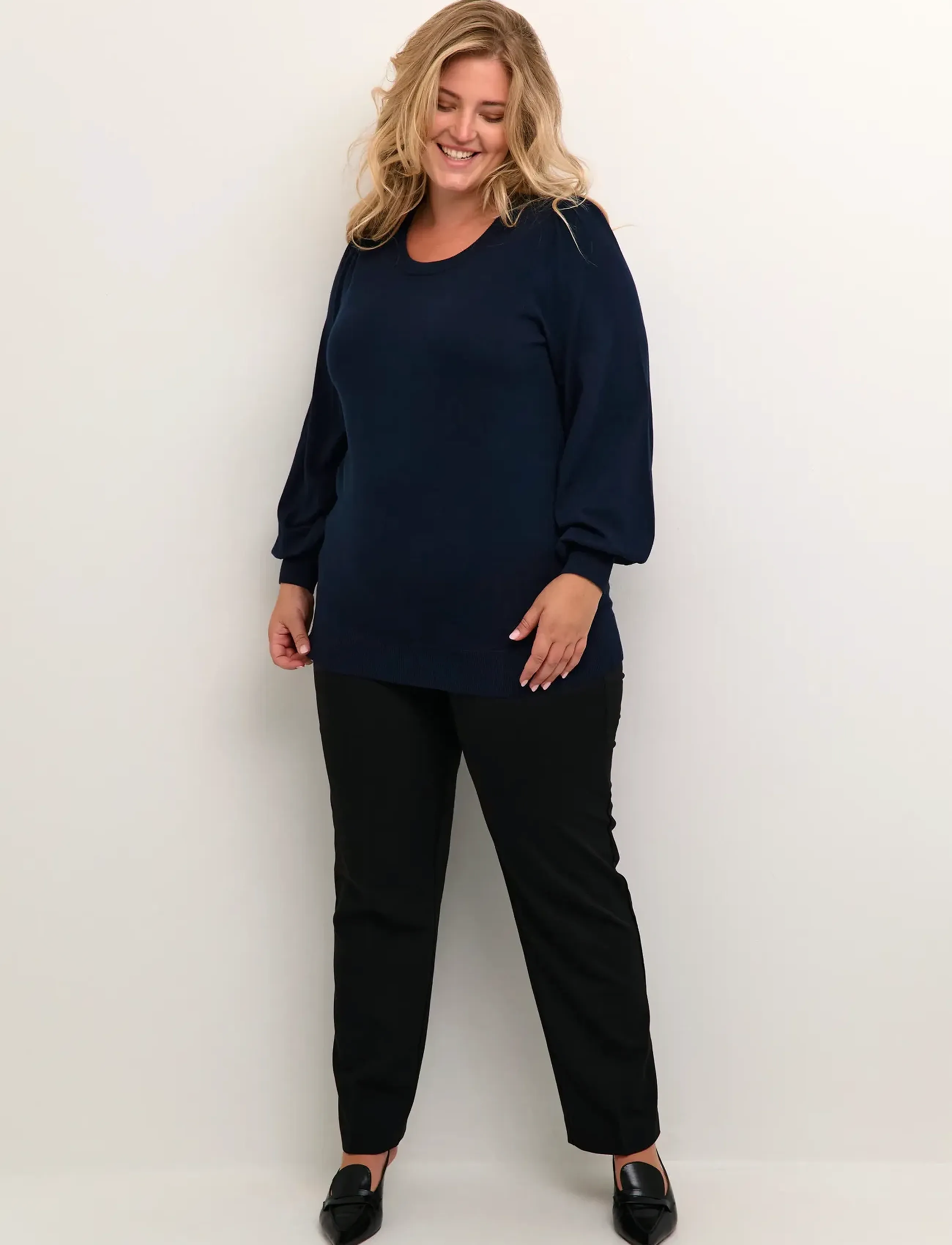 Kaffe Curve - KCmiana Plain Pullover - pullover - midnight marine - 3