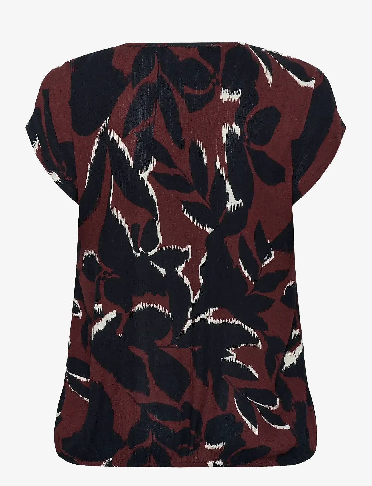 Kaffe Curve - KCami Stanley Printed - kurzämlige blusen - windsor wine/black flower - 2