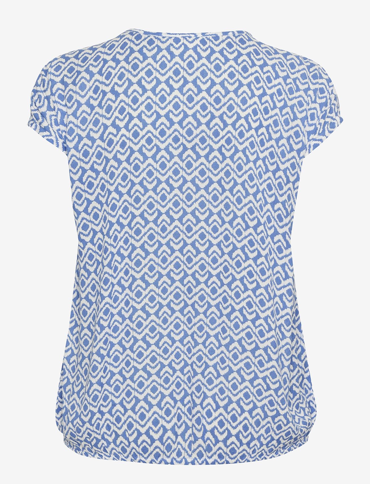 Kaffe Curve - KCami Stanley Printed - kurzämlige blusen - blue/white graphic - 2