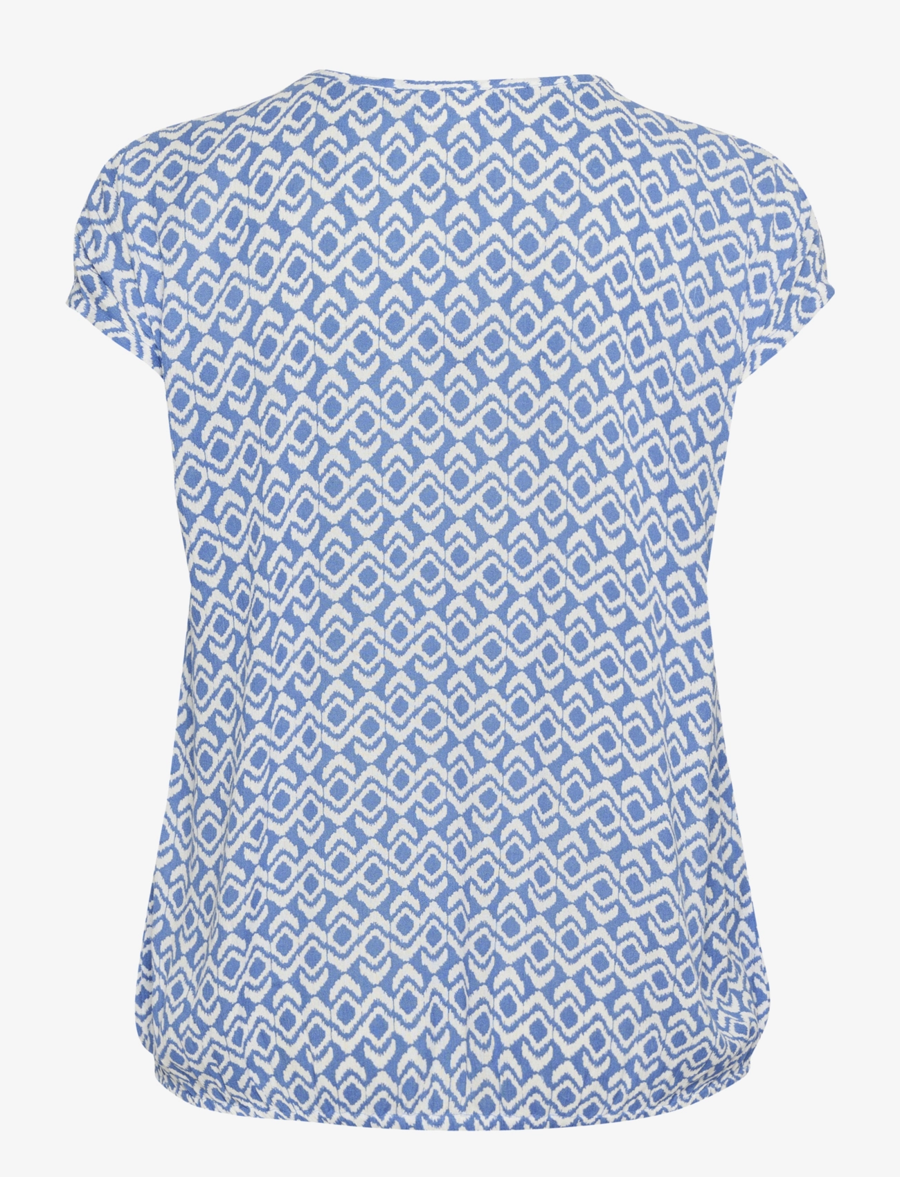 Kaffe Curve - KCami Stanley Printed - blūzes ar īsām piedurknēm - blue/white graphic - 2