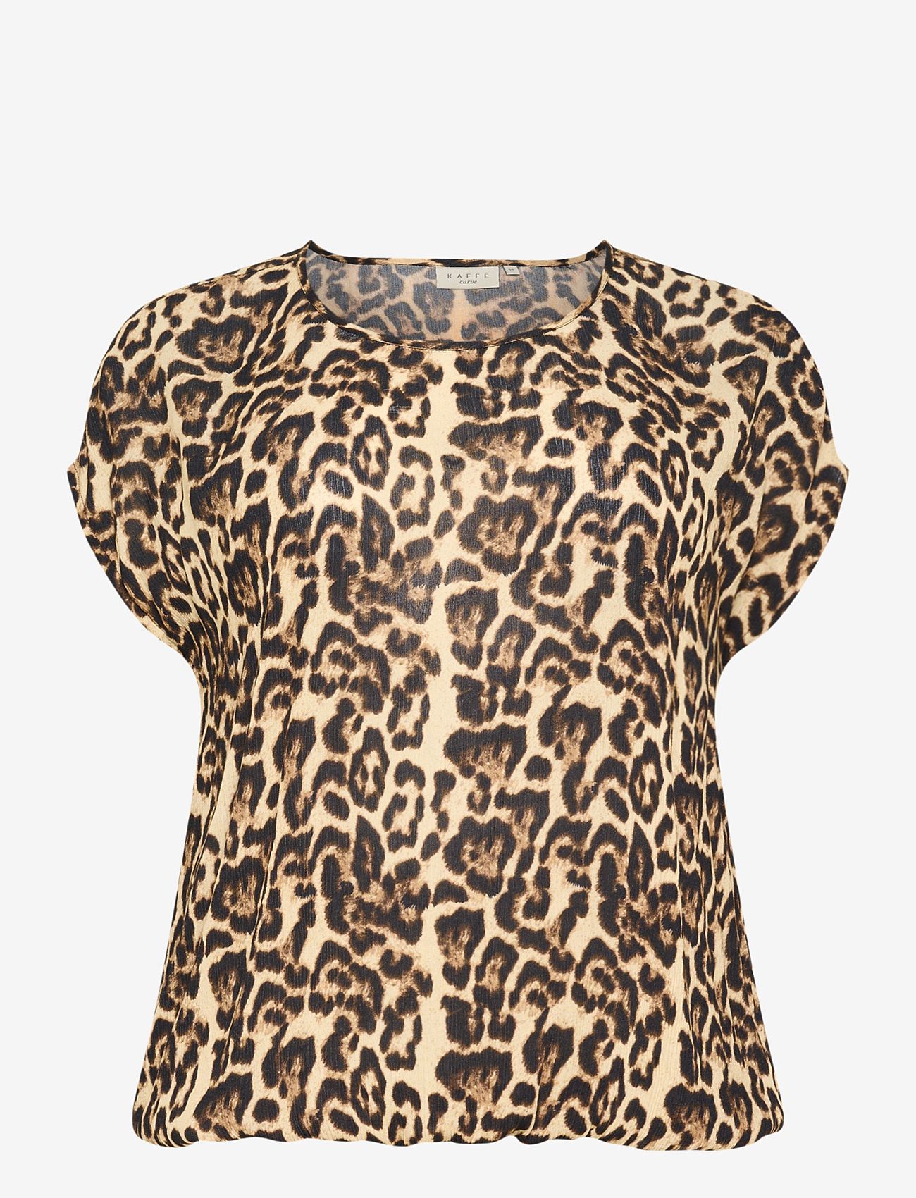 Kaffe Curve - KCami Stanley Printed - kurzämlige blusen - naturel leopard print - 1