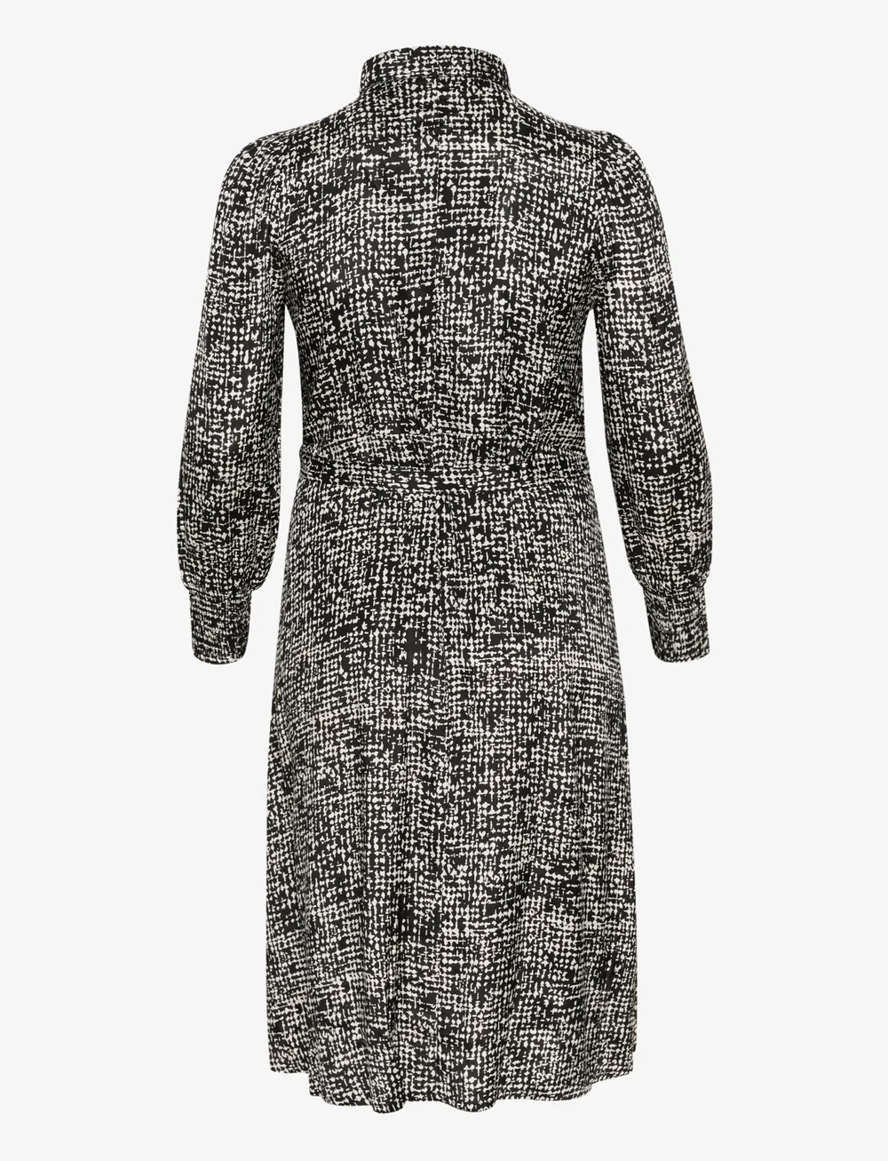 Kaffe Curve - KCshana Shirt Dress Printed - midi dresses - black/turtledove graphic dot - 2