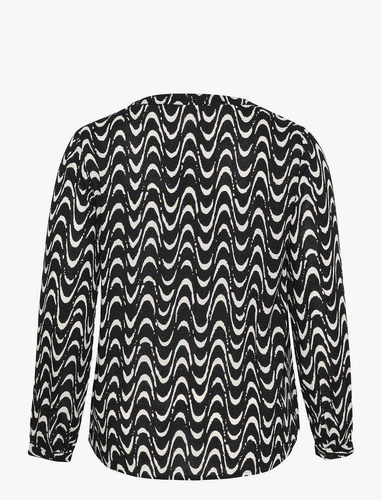 Kaffe Curve - KCnora Blouse - black/chalk graphic print - 1