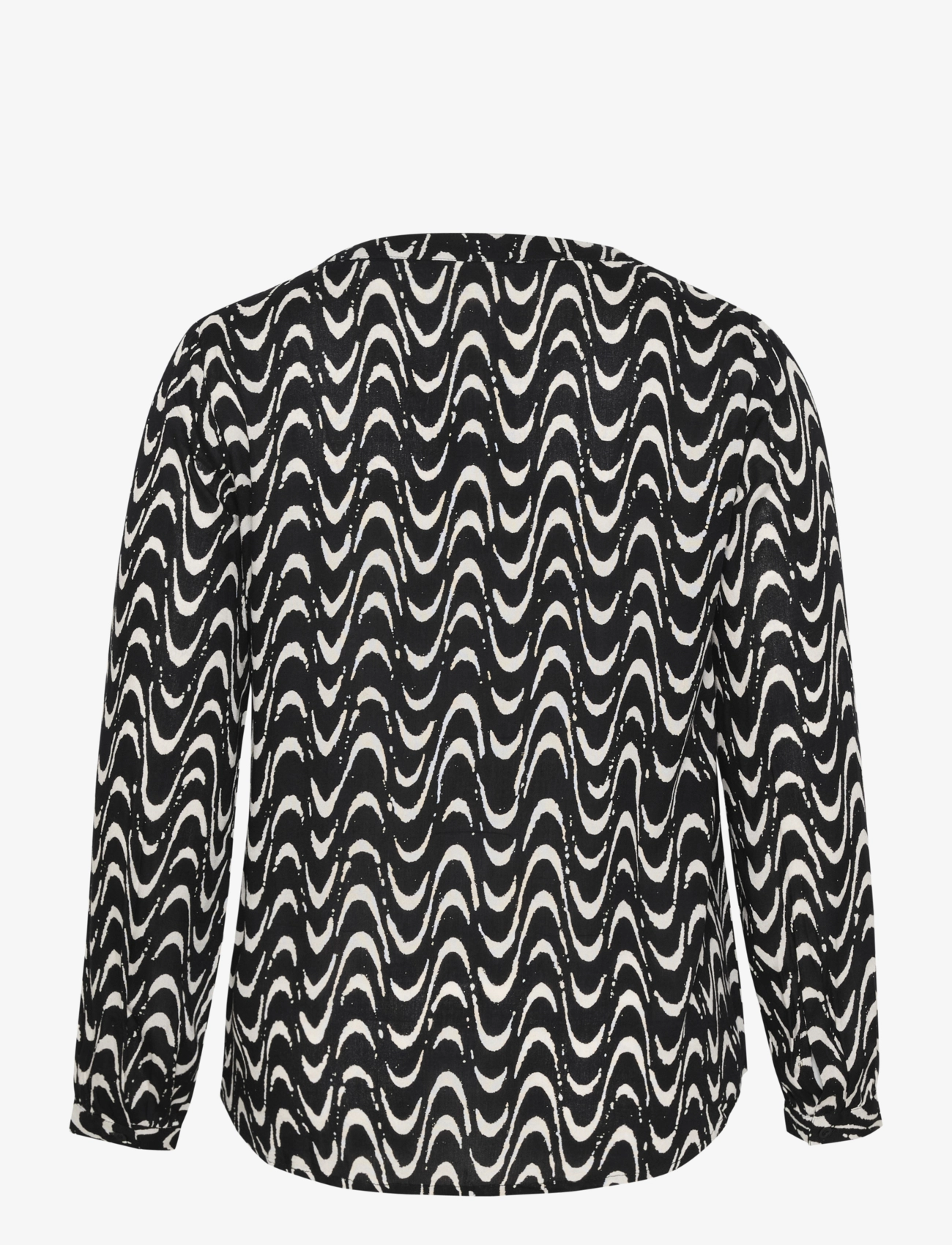 Kaffe Curve - KCnora Blouse - black/chalk graphic print - 2