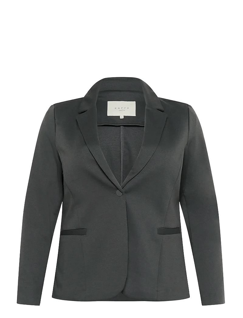 Kaffe Curve - KCjenna Blazer - enkeltradede blazere - black oyster - 1