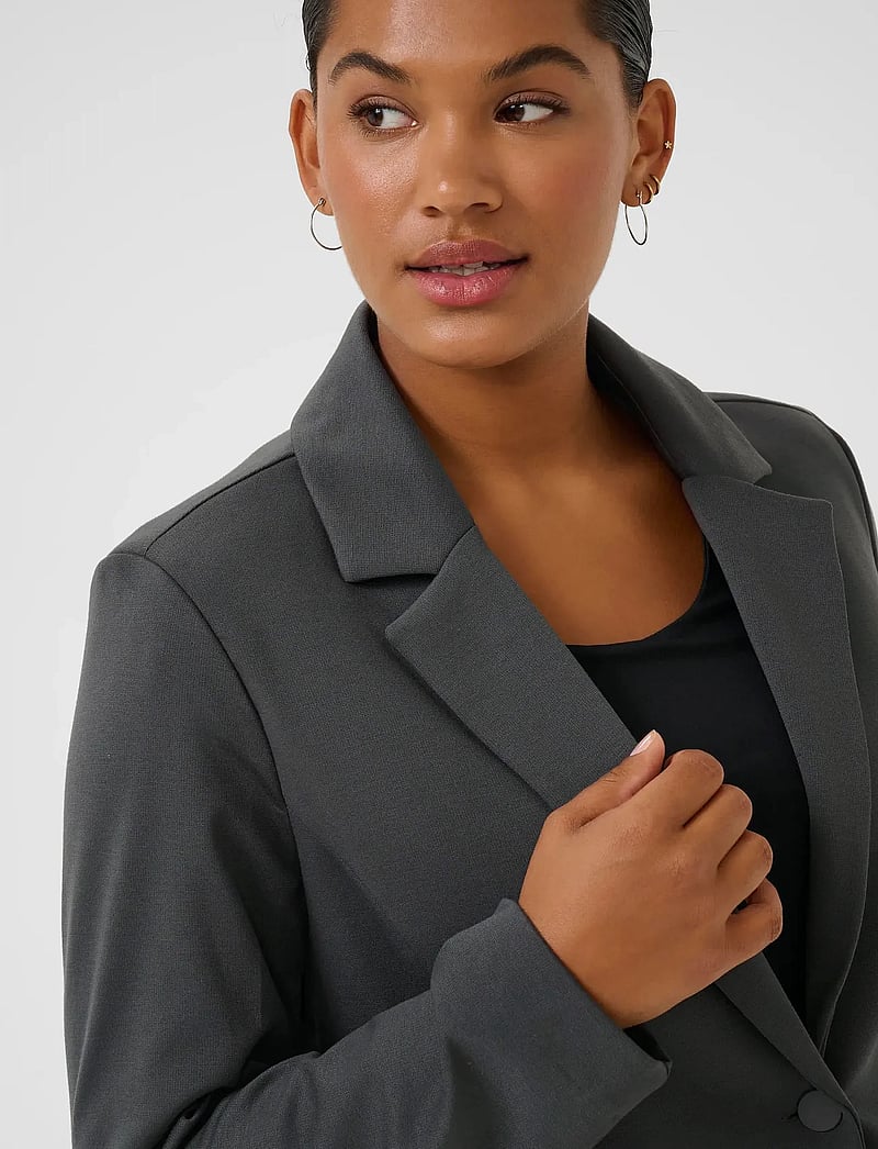 Kaffe Curve - KCjenna Blazer - enkeltradede blazere - black oyster - 5