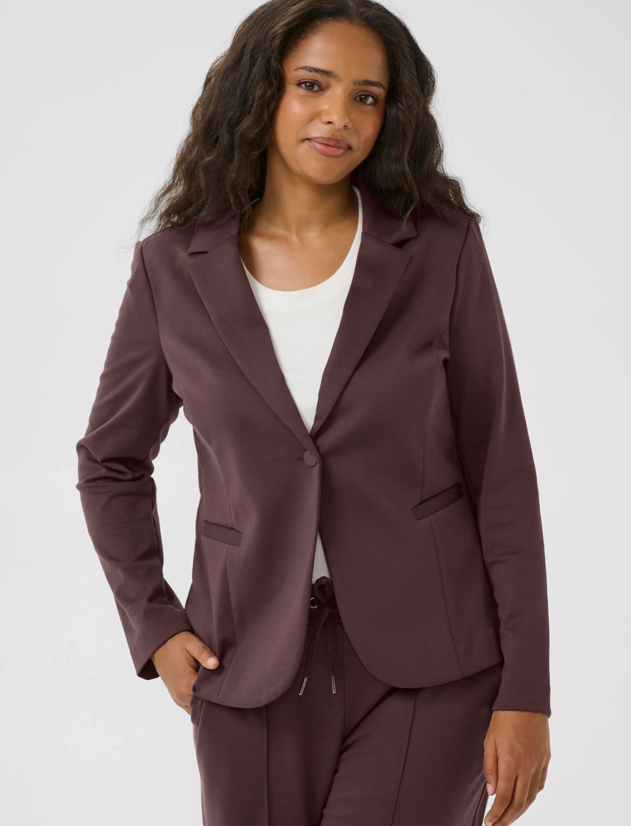 Kaffe Curve - KCjenna Blazer - einreihige blazer - fudge - 1