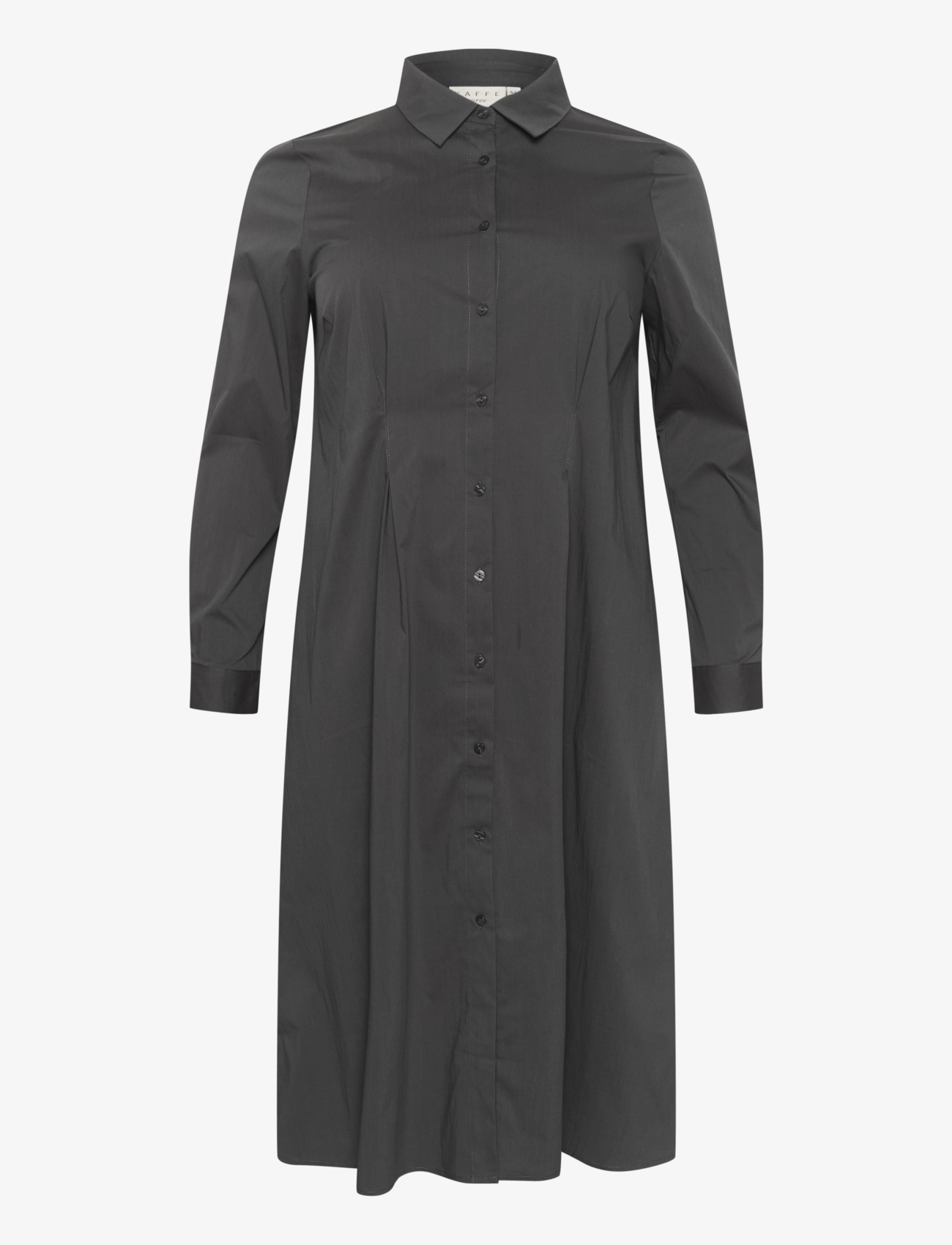 Kaffe Curve KChenna Shirt Dress - Klänningar - BLACK OYSTER / grey