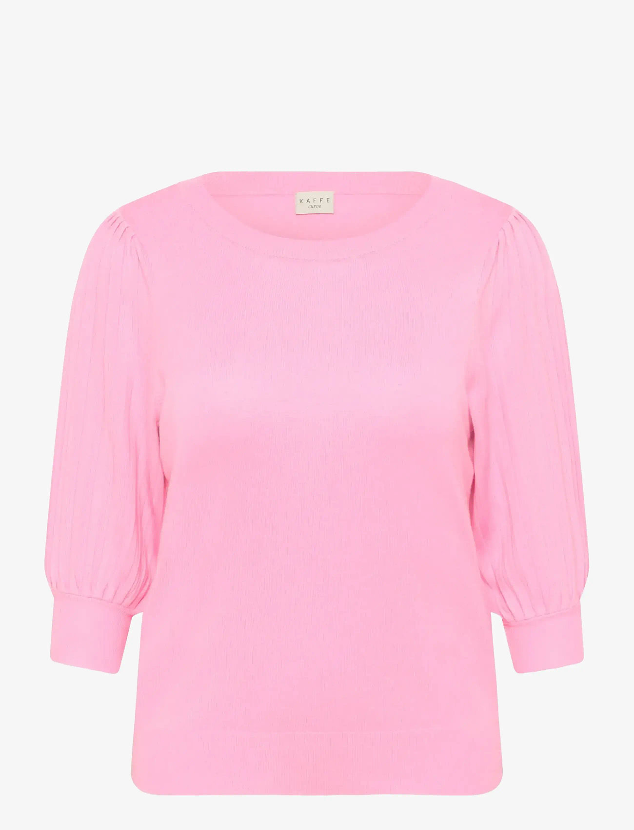 Kaffe Curve - KCloni 3/4 SL Knit Pullover - swetry - pink frosting - 1