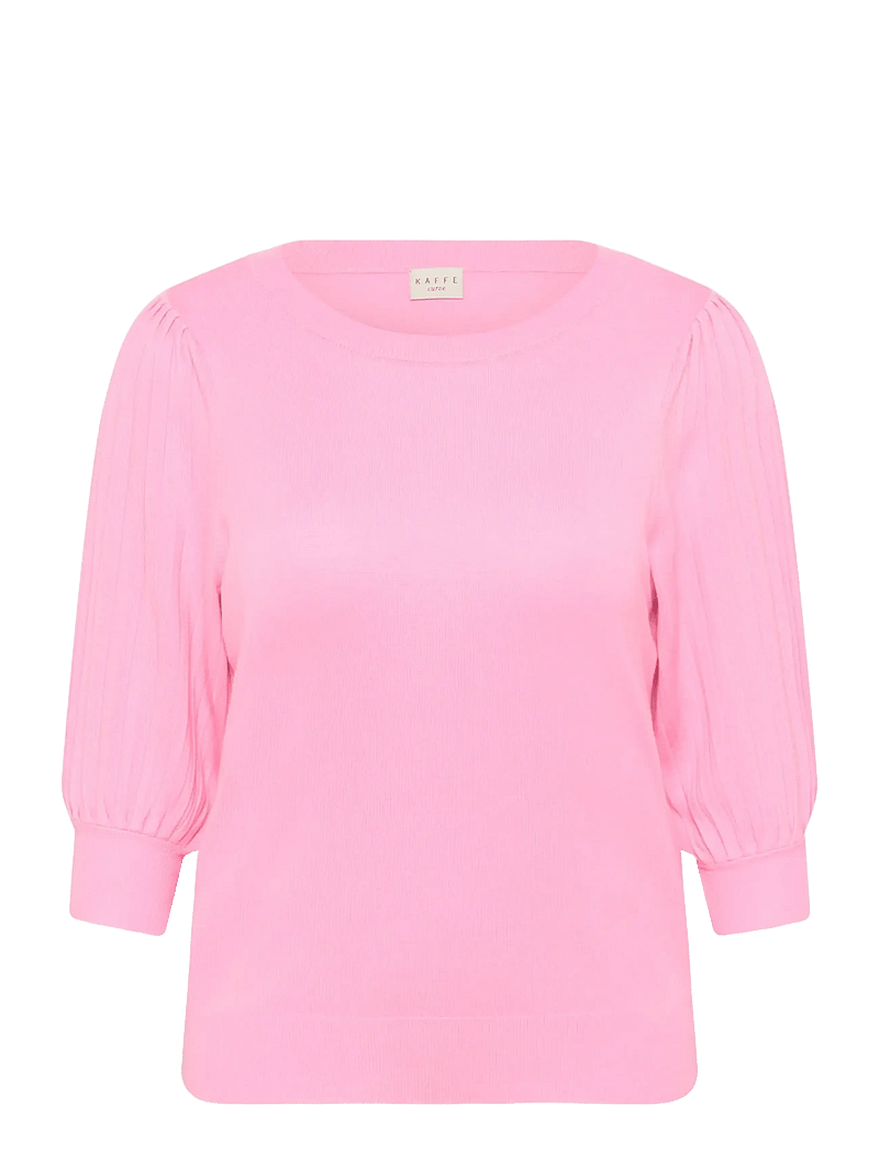 Kaffe Curve - KCloni 3/4 SL Knit Pullover - swetry - pink frosting - 1