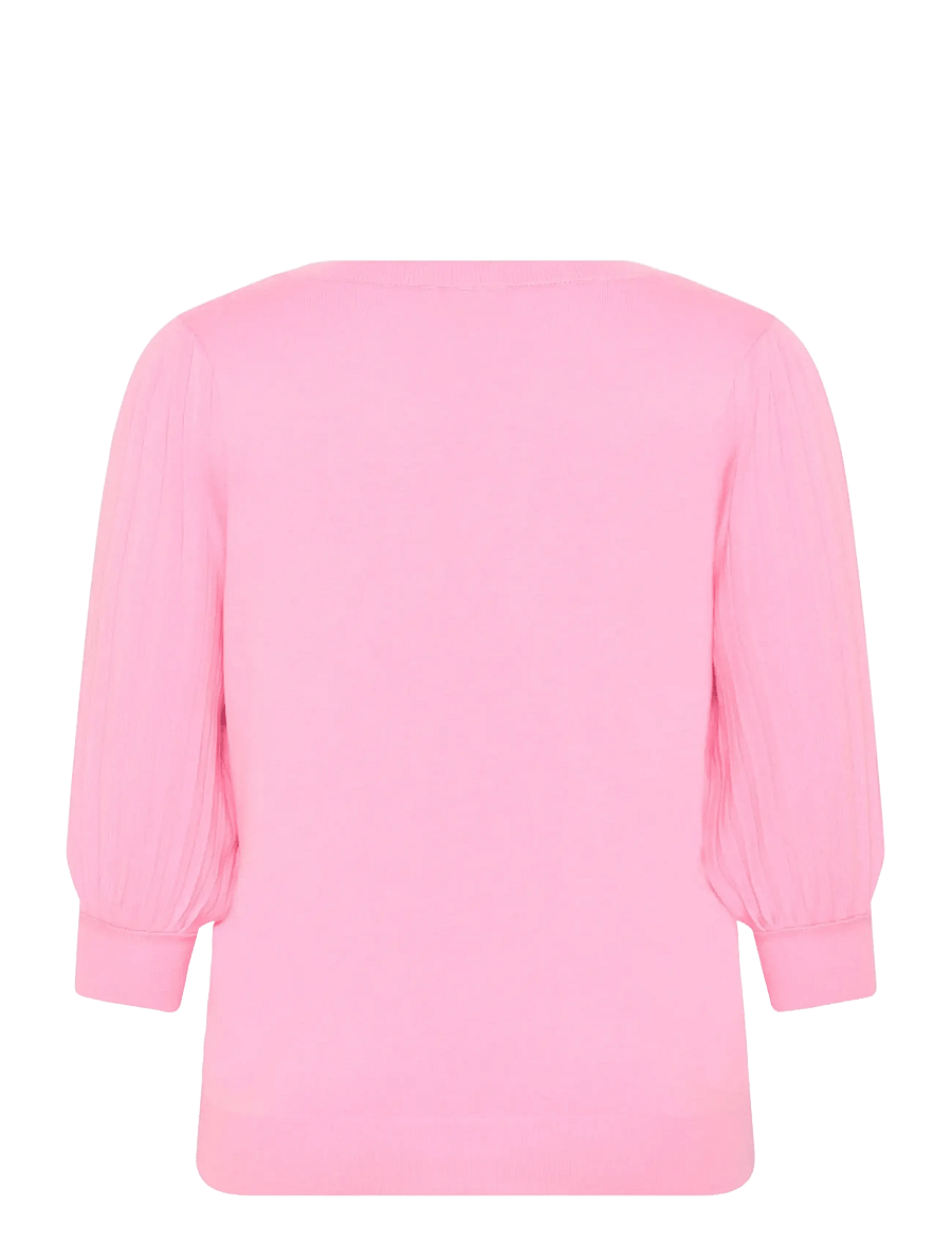 Kaffe Curve - KCloni 3/4 SL Knit Pullover - jumpers - pink frosting - 2