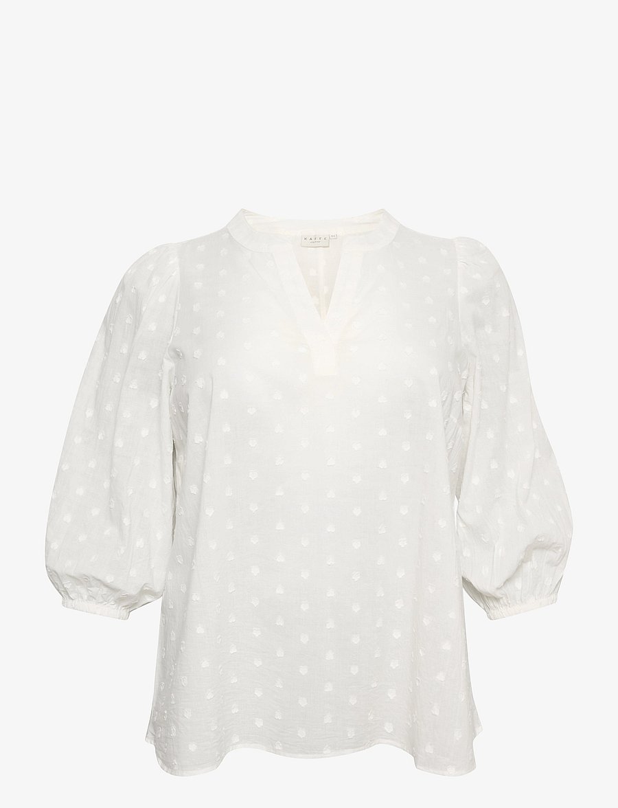 Kaffe Curve - KCjolana Blouse - langärmelige blusen - chalk - 1