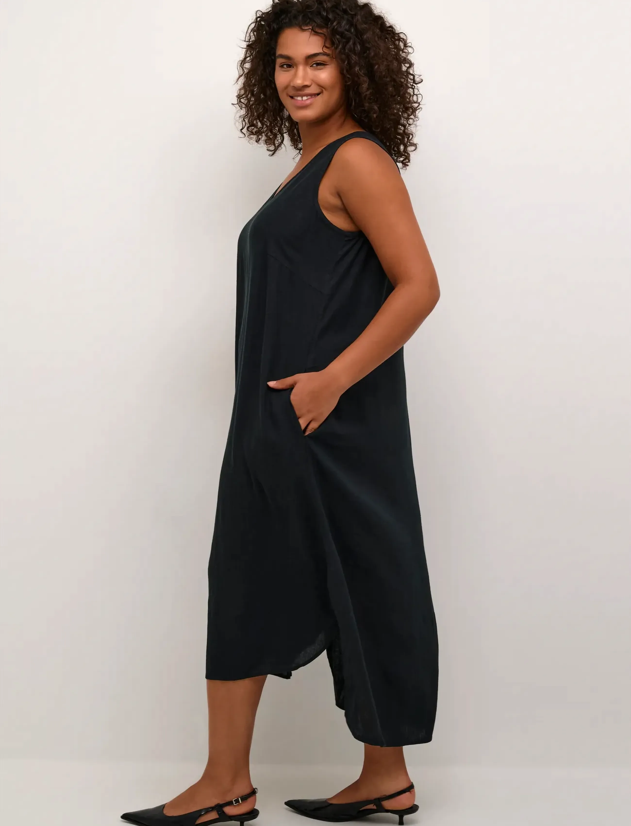 Kaffe Curve - KCmille Sleeveless Dress - black deep - 3