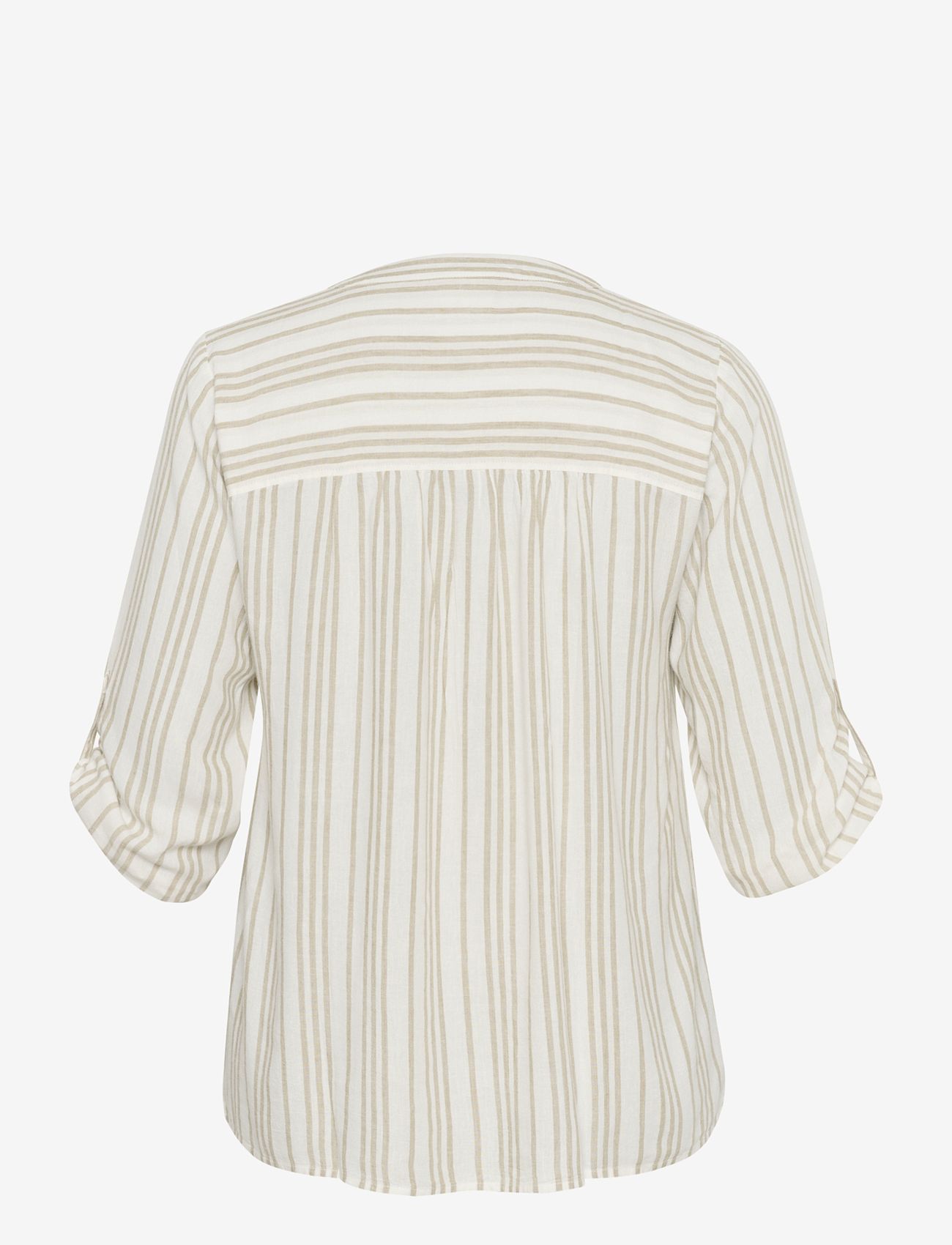 Kaffe Curve - KCmille Blouse - pikkade varrukatega pluusid - chalk / chinchilla stripe - 2