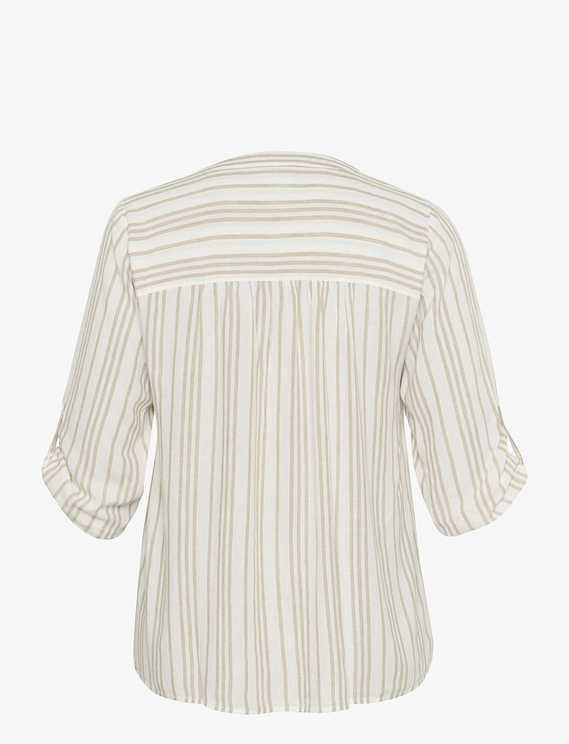 Kaffe Curve - KCmille Blouse - pikkade varrukatega pluusid - chalk / chinchilla stripe - 2