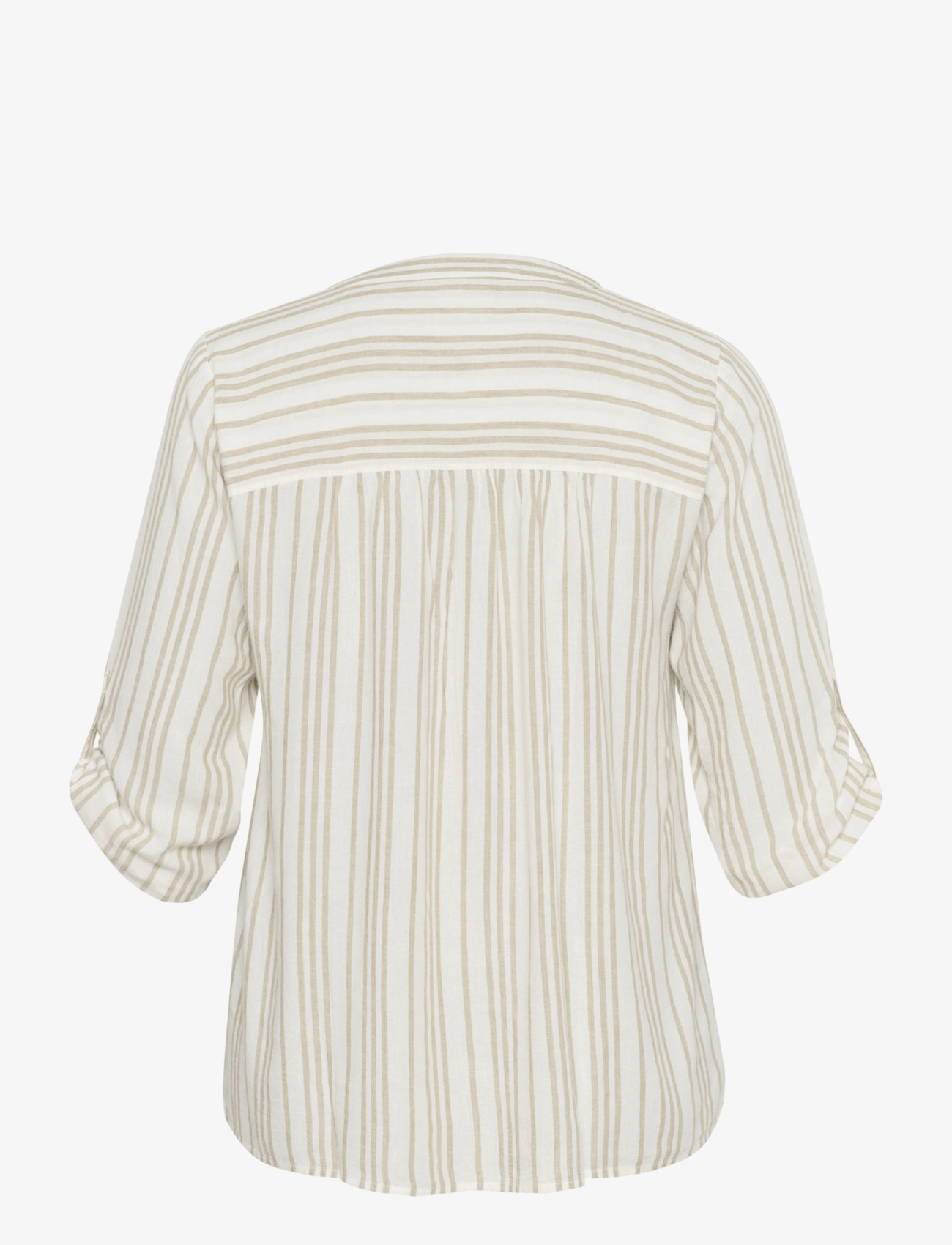 Kaffe Curve - KCmille Blouse - langærmede bluser - chalk / chinchilla stripe - 2