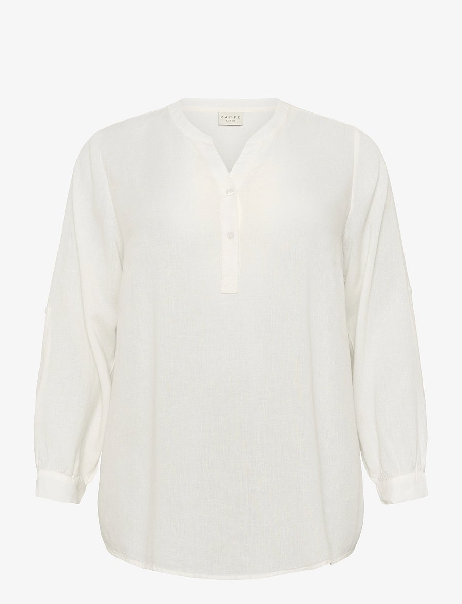 Kaffe Curve - KCmille Blouse - langärmelige blusen - chalk - 1