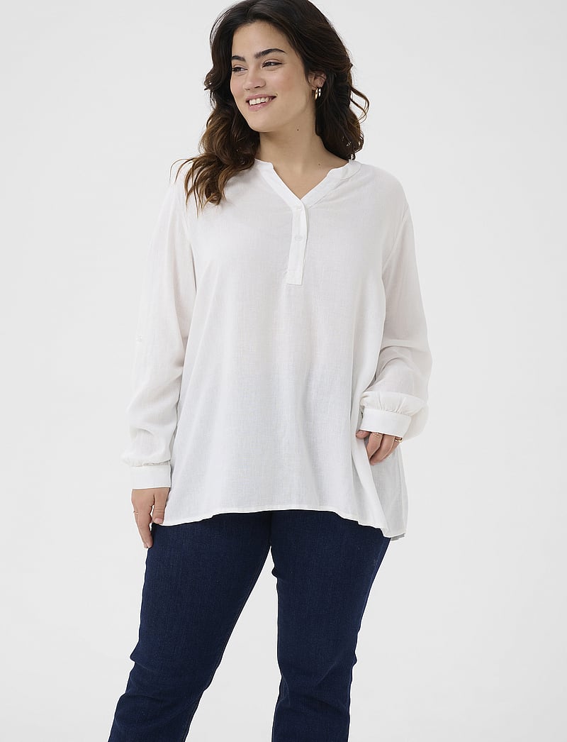 Kaffe Curve - KCmille Blouse - langärmlige blusen - chalk - 0