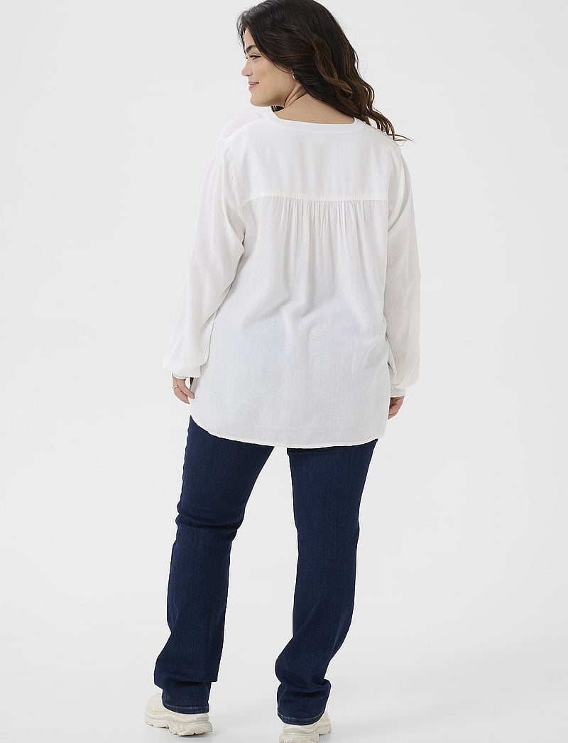 Kaffe Curve - KCmille Blouse - langärmlige blusen - chalk - 4