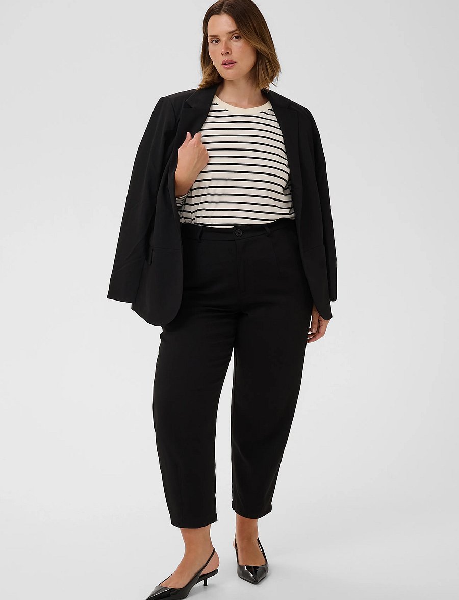 Kaffe Curve - KCmerla Pants - habitbukser - black deep - 3