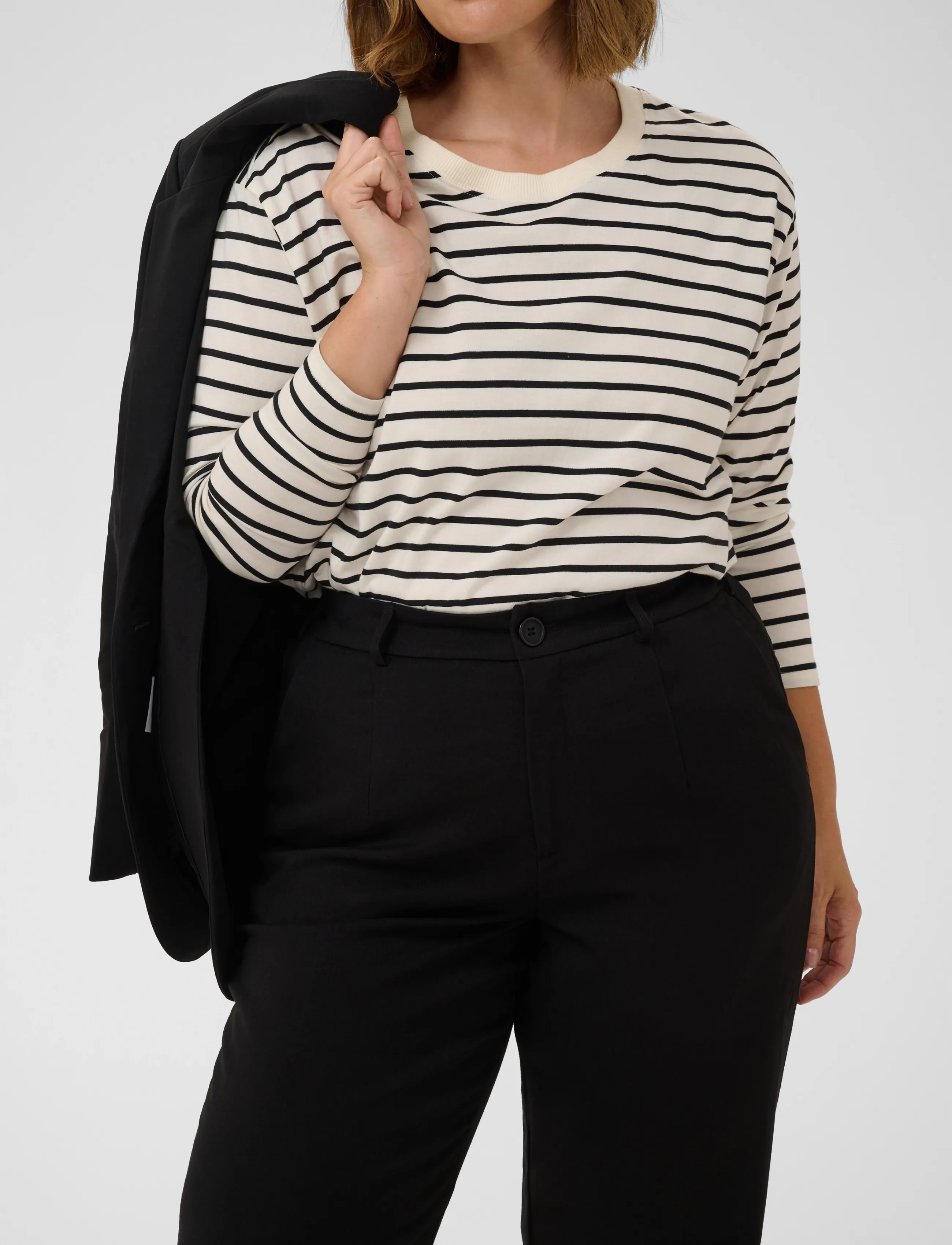 Kaffe Curve - KCmerla Pants - habitbukser - black deep - 5