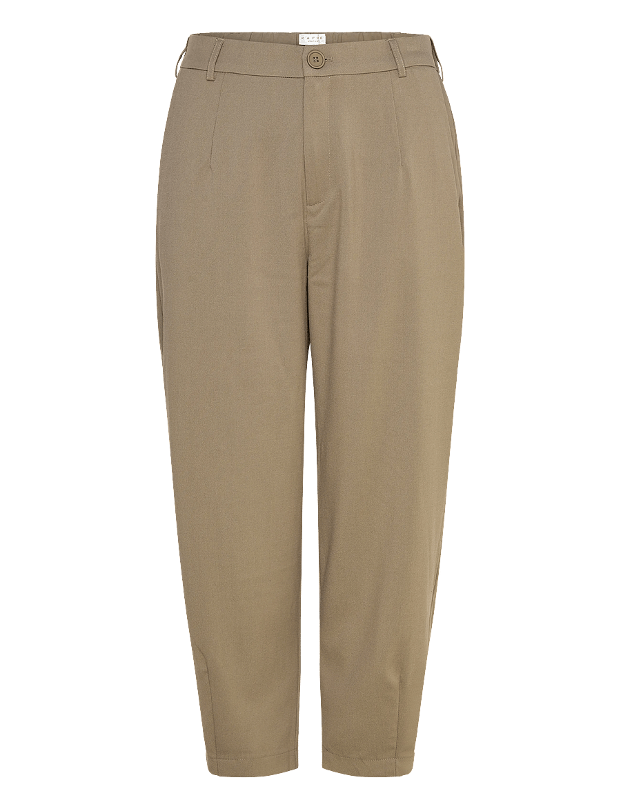 Kaffe Curve - KCmerla Pants - dressbukser - dusky green - 0