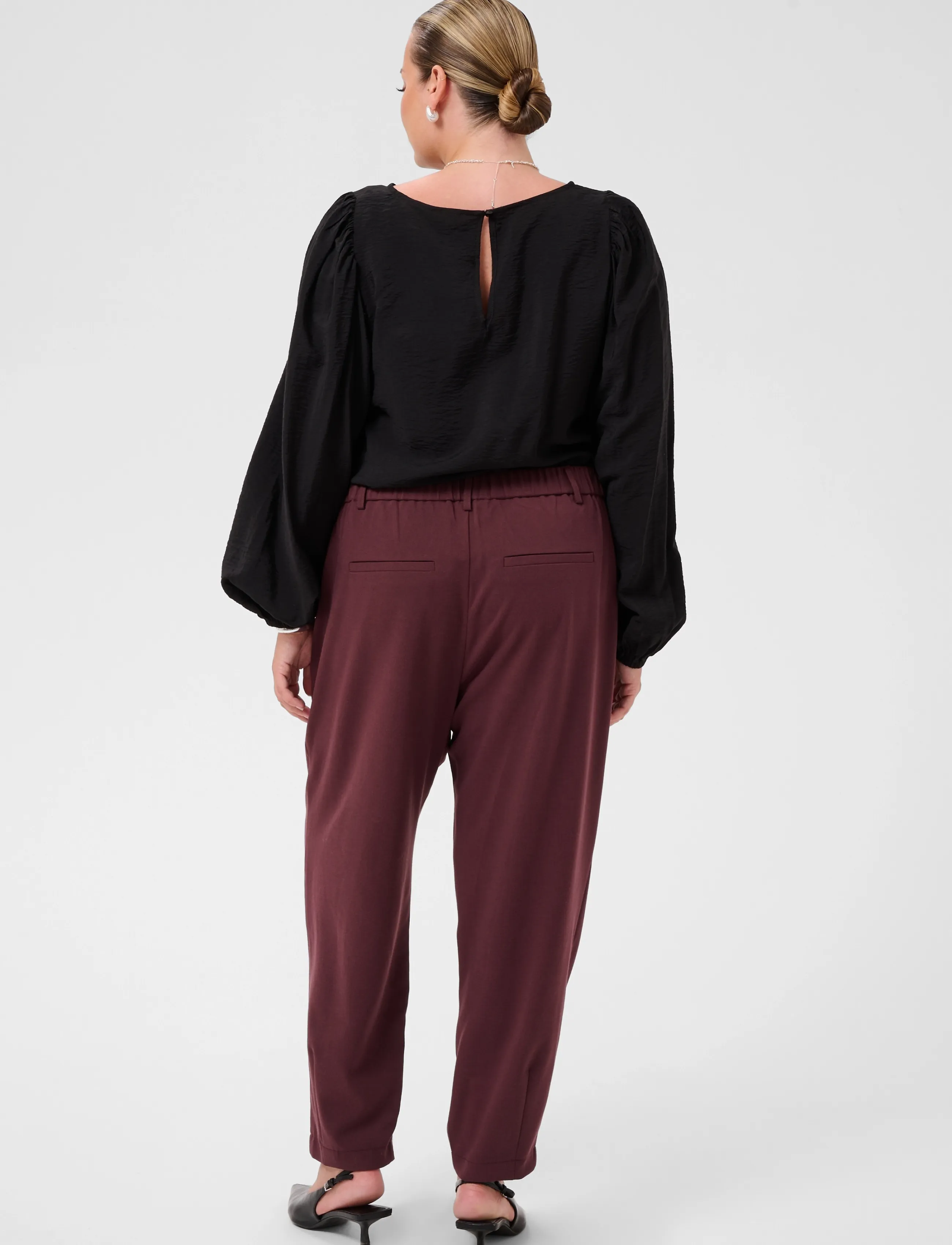 Kaffe Curve - KCmerla Pants - habitbukser - fudge - 4