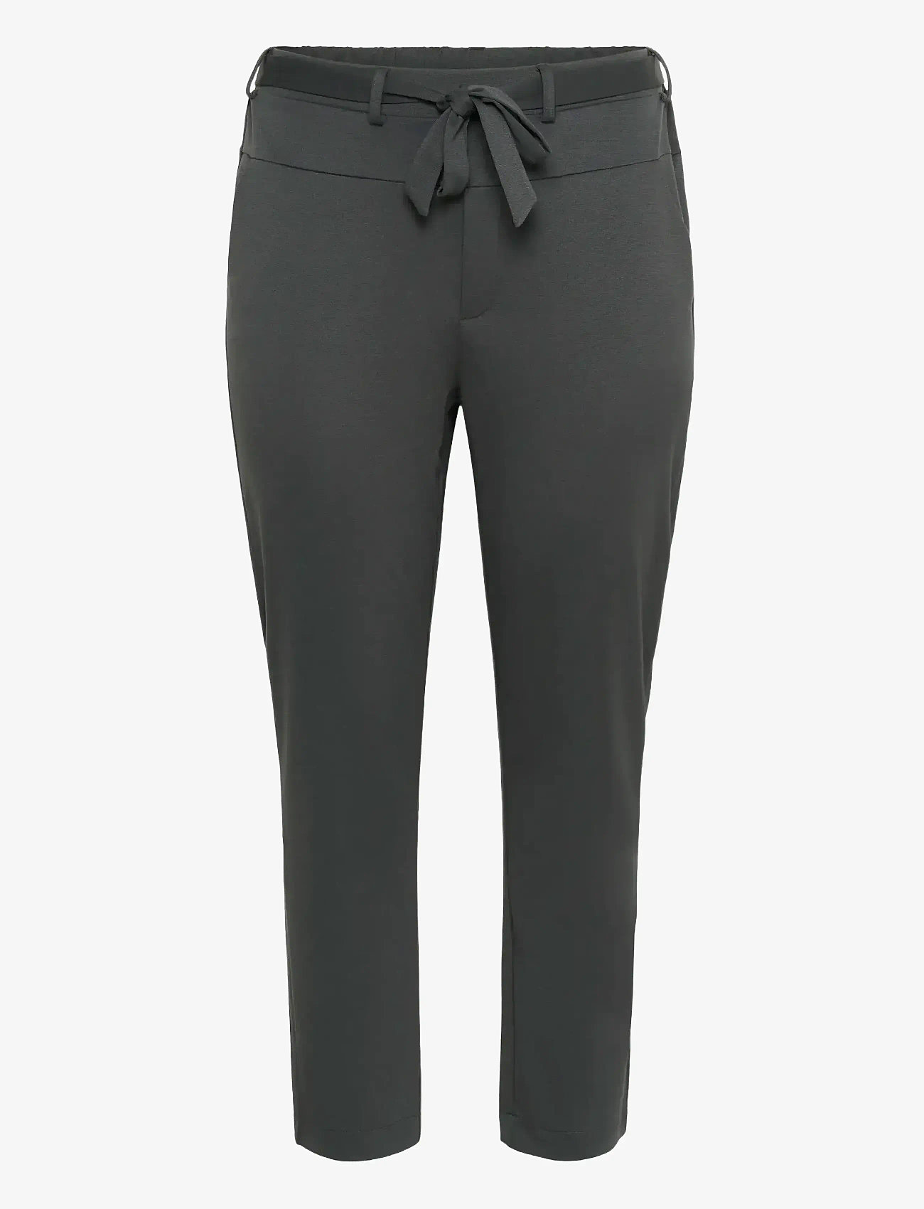 Kaffe Curve - KCjenna Belt Pant - pantalons slim fit - black oyster - 1