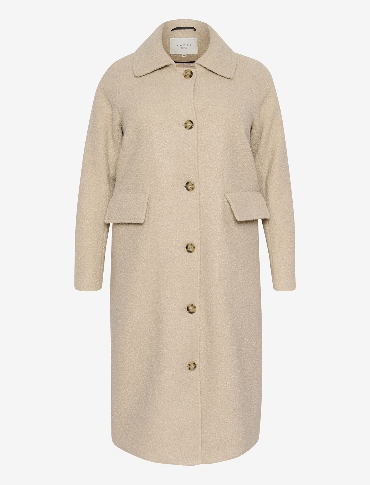 Kaffe Curve - KCannelene Coat - overtøj - feather gray - 1