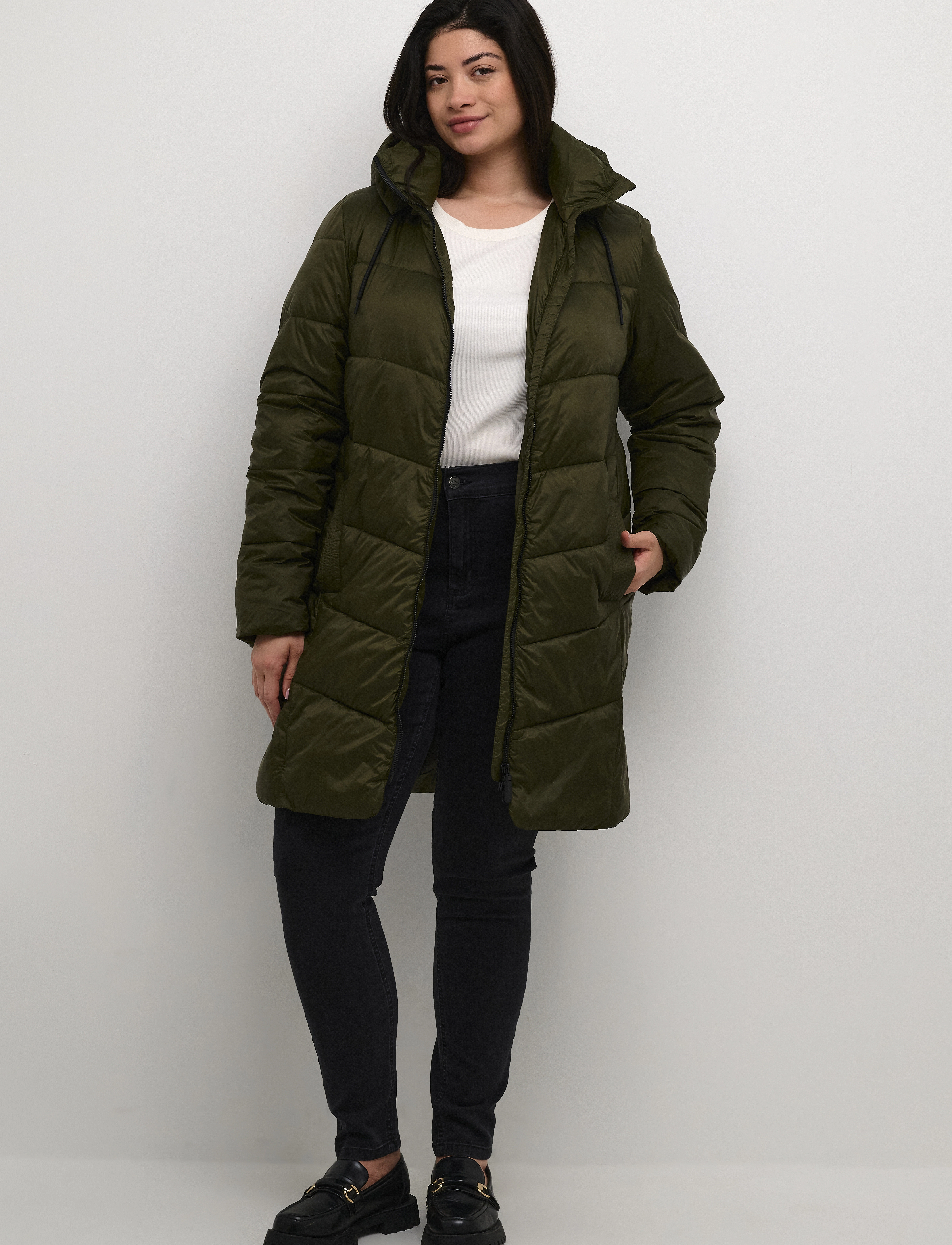 Kaffe Curve - KCsusanna Coat - talvejoped - forest night - 3