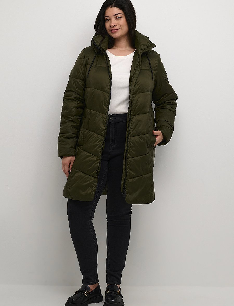 Kaffe Curve - KCsusanna Coat - talvejoped - forest night - 3