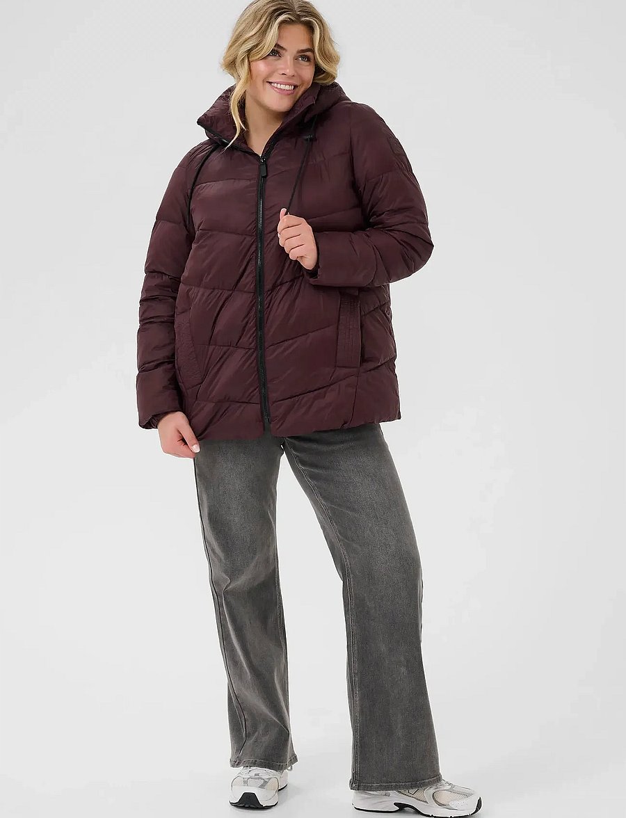 Kaffe Curve - KCsusanna Jacket - winterjassen - fudge - 3