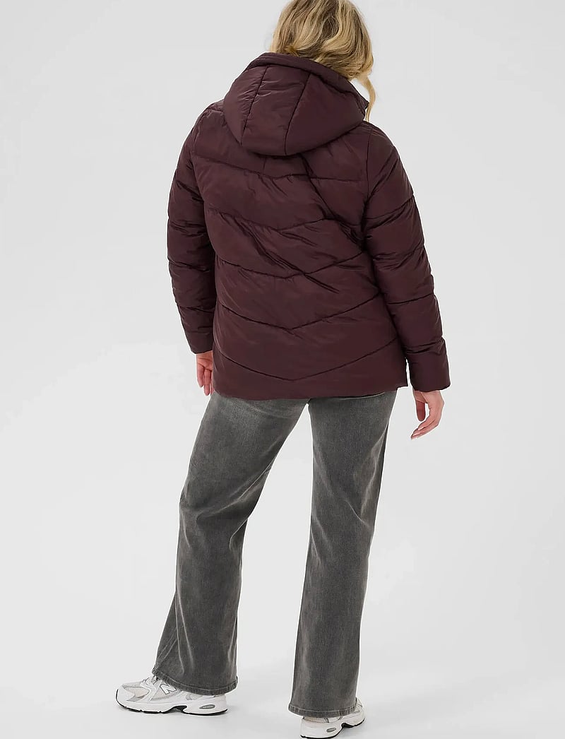 Kaffe Curve - KCsusanna Jacket - vinterjackor - fudge - 4
