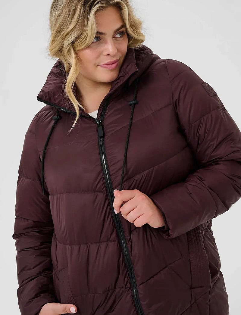 Kaffe Curve - KCsusanna Jacket - vinterjackor - fudge - 5