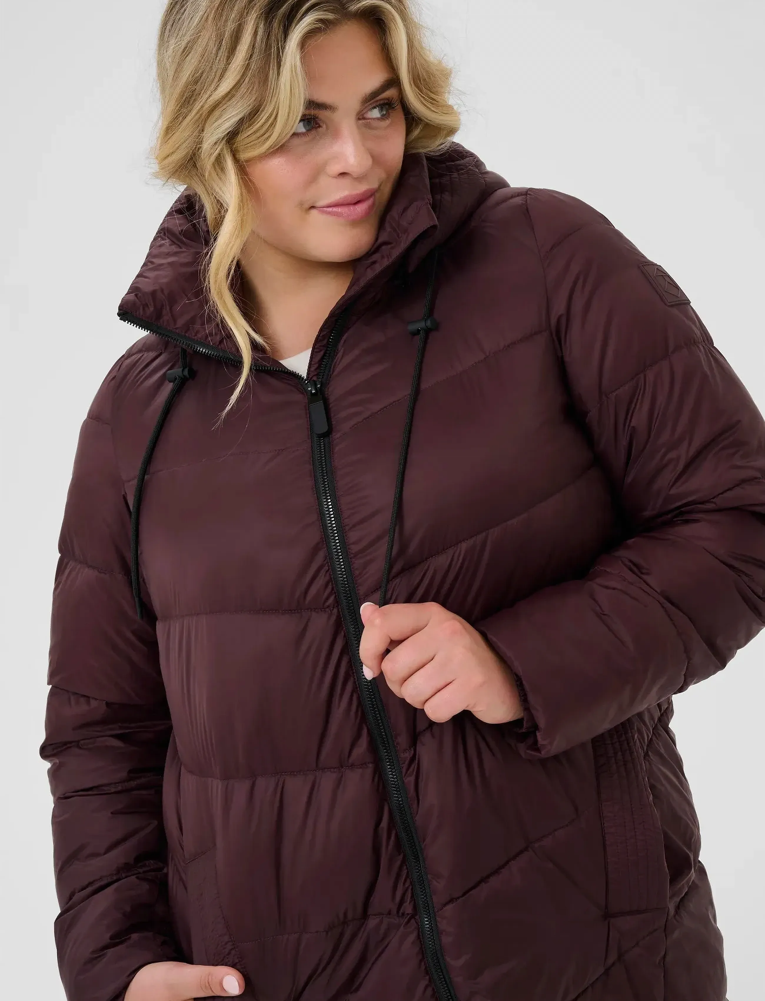 Kaffe Curve - KCsusanna Jacket - dunjakker - fudge - 5