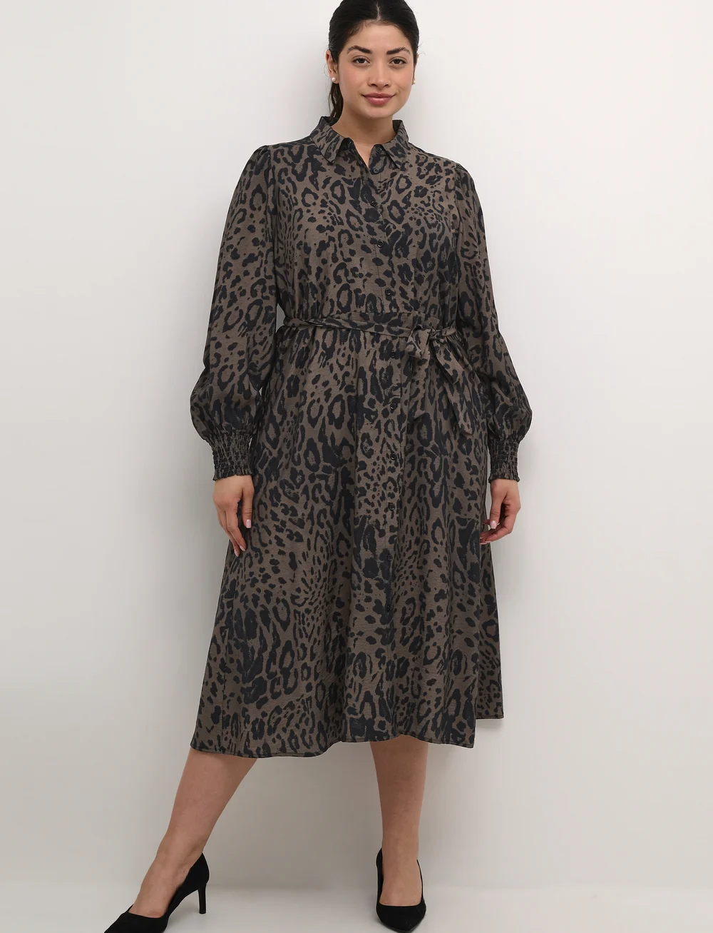 Kaffe Curve Kcjola Shirt Dress Midi dresses Boozt