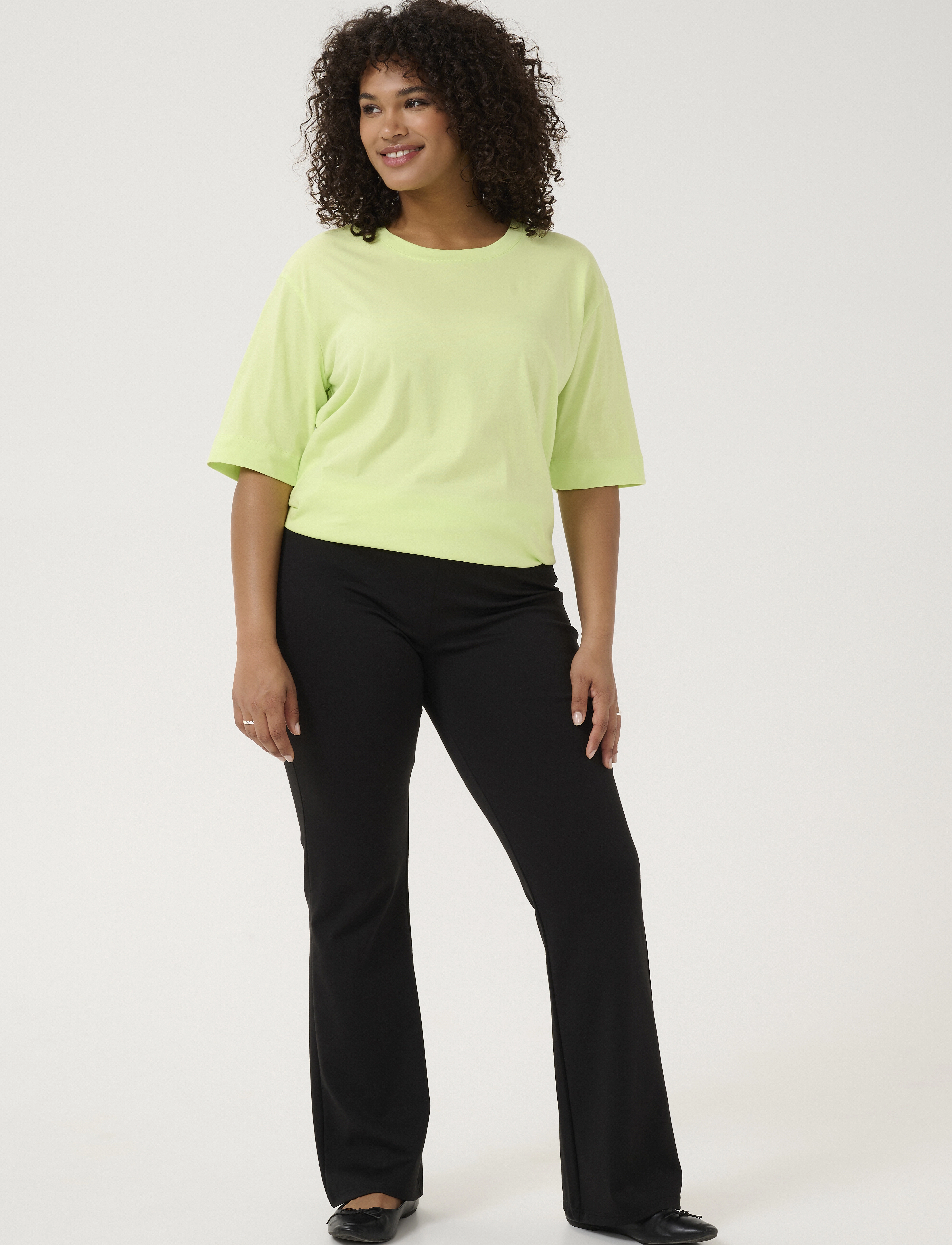 Kaffe Curve - KCjenna Flared Leggings - laveste priser - black deep - 3