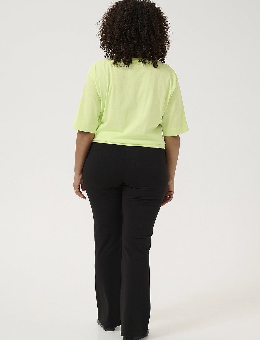 Kaffe Curve - KCjenna Flared Leggings - alt laiad püksid - black deep - 4