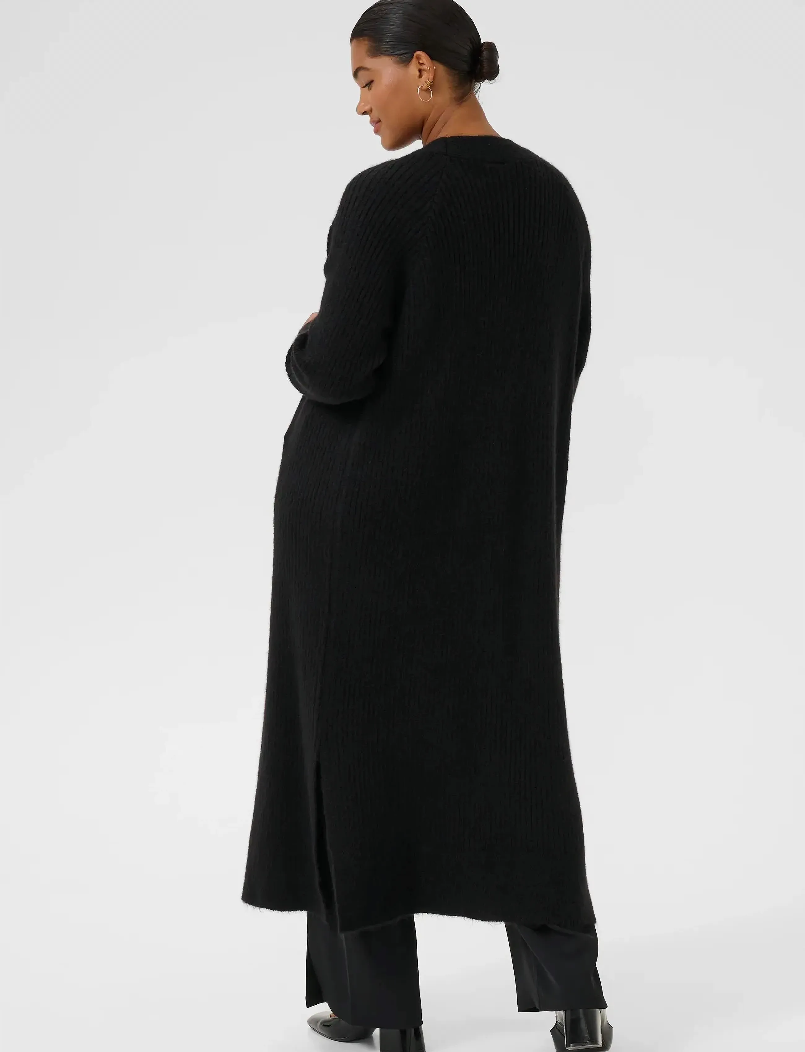 Kaffe Curve - KCrinye Long Cardigan - black deep - 3