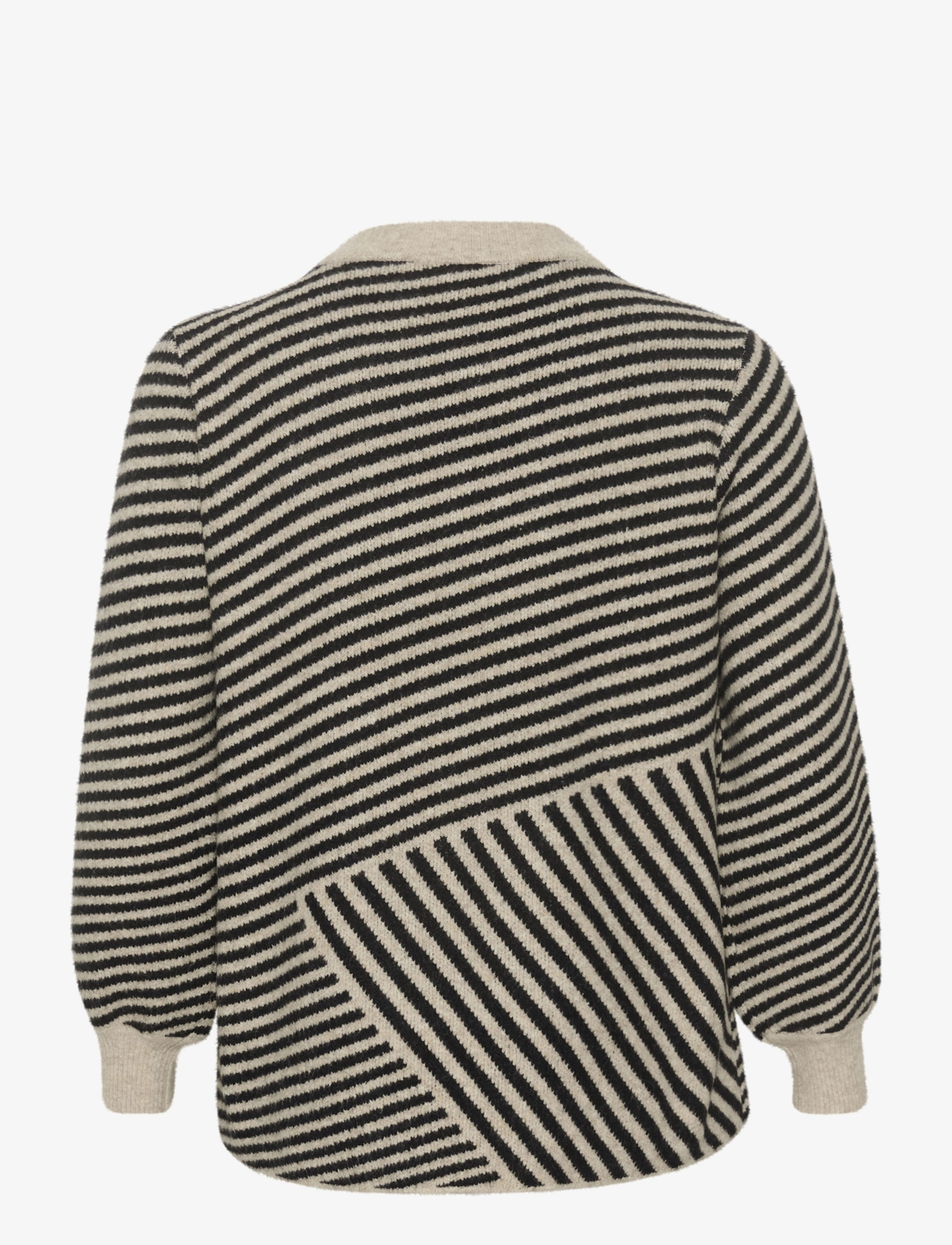 Kaffe Curve - KCverina Knit Pullover - trøjer - feather gray melange / black - 2
