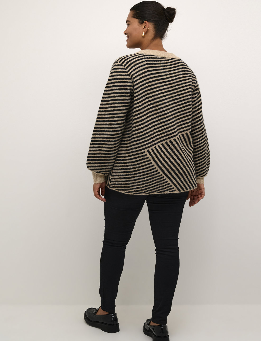 Kaffe Curve - KCverina Knit Pullover - pullover - feather gray melange / black - 4