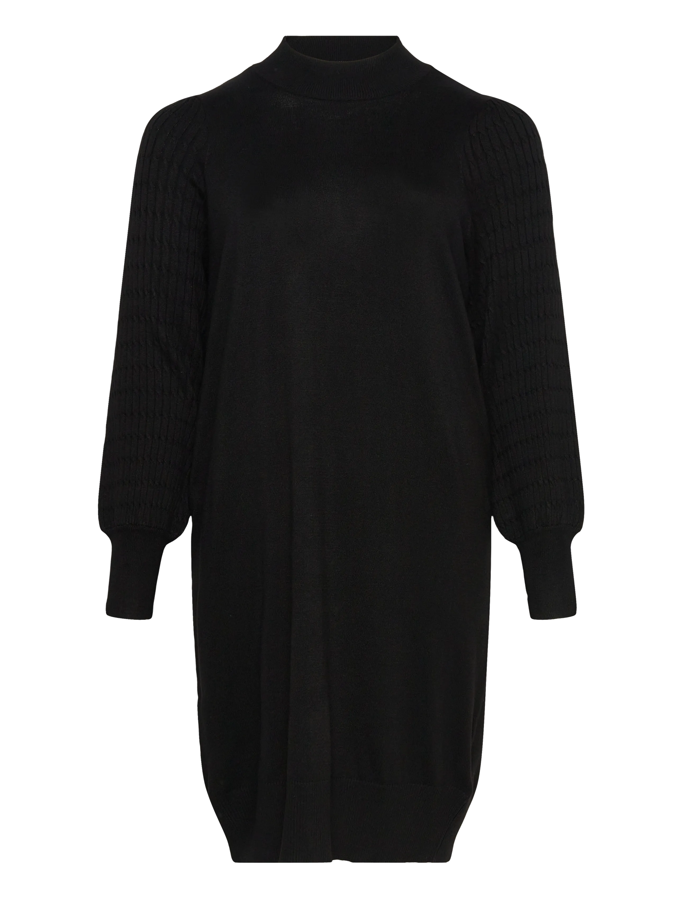 KAFFE CURVE Kclini Knit Kleid Schwarz - M - Damen