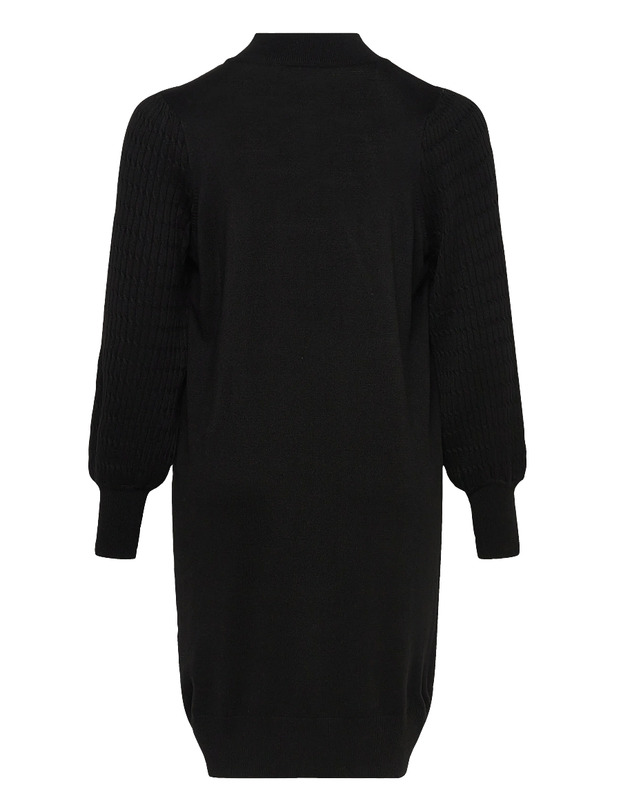 Kaffe Curve - KClini Knit Dress - prjónaðir kjólar - black deep - 1