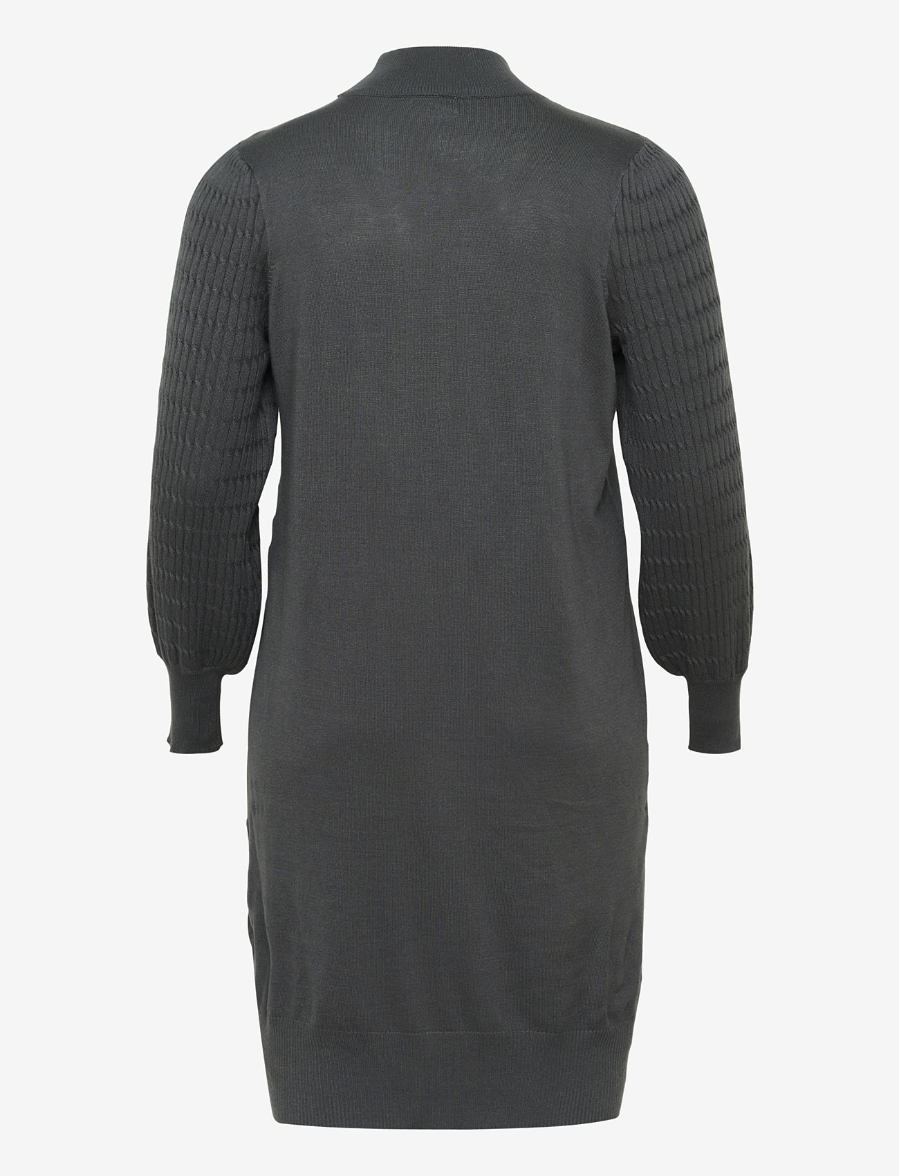 Kaffe Curve - KClini Knit Dress - knitted dresses - black oyster - 2